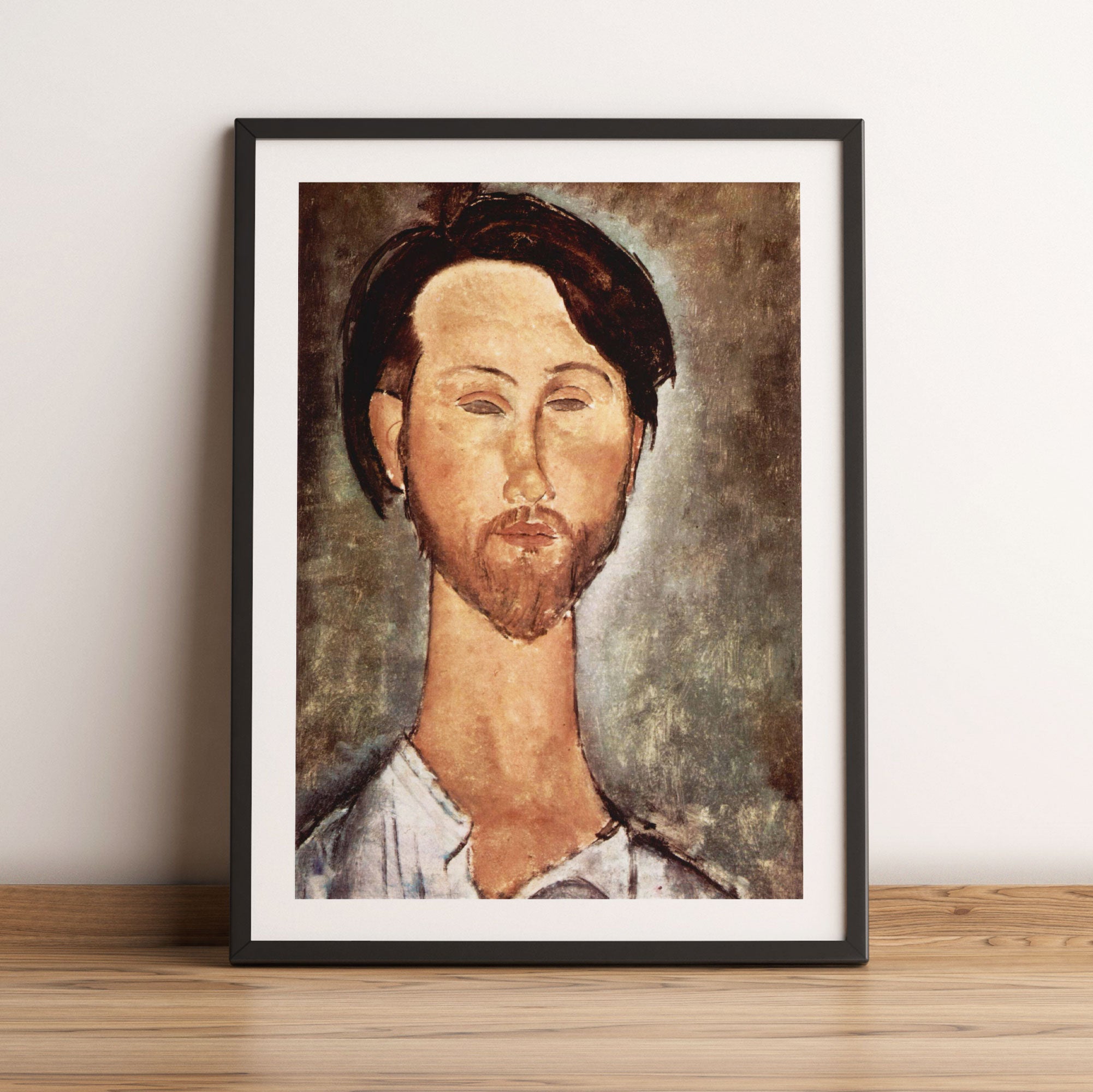 Amedeo Modigliani - Leopold Zborowski , Gerahmtes Bild