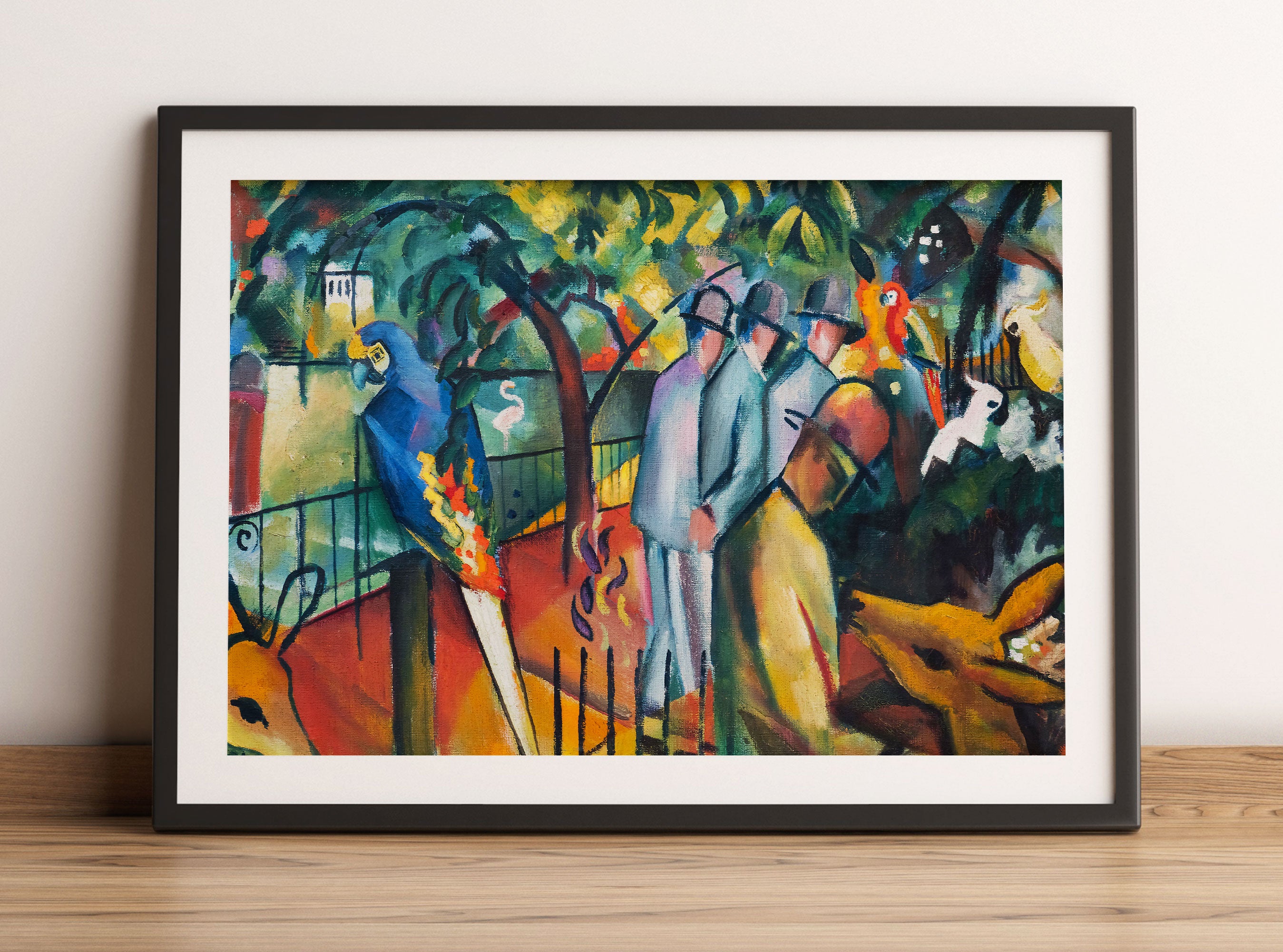 August Macke - Zoologischer Garten, Gerahmtes Bild