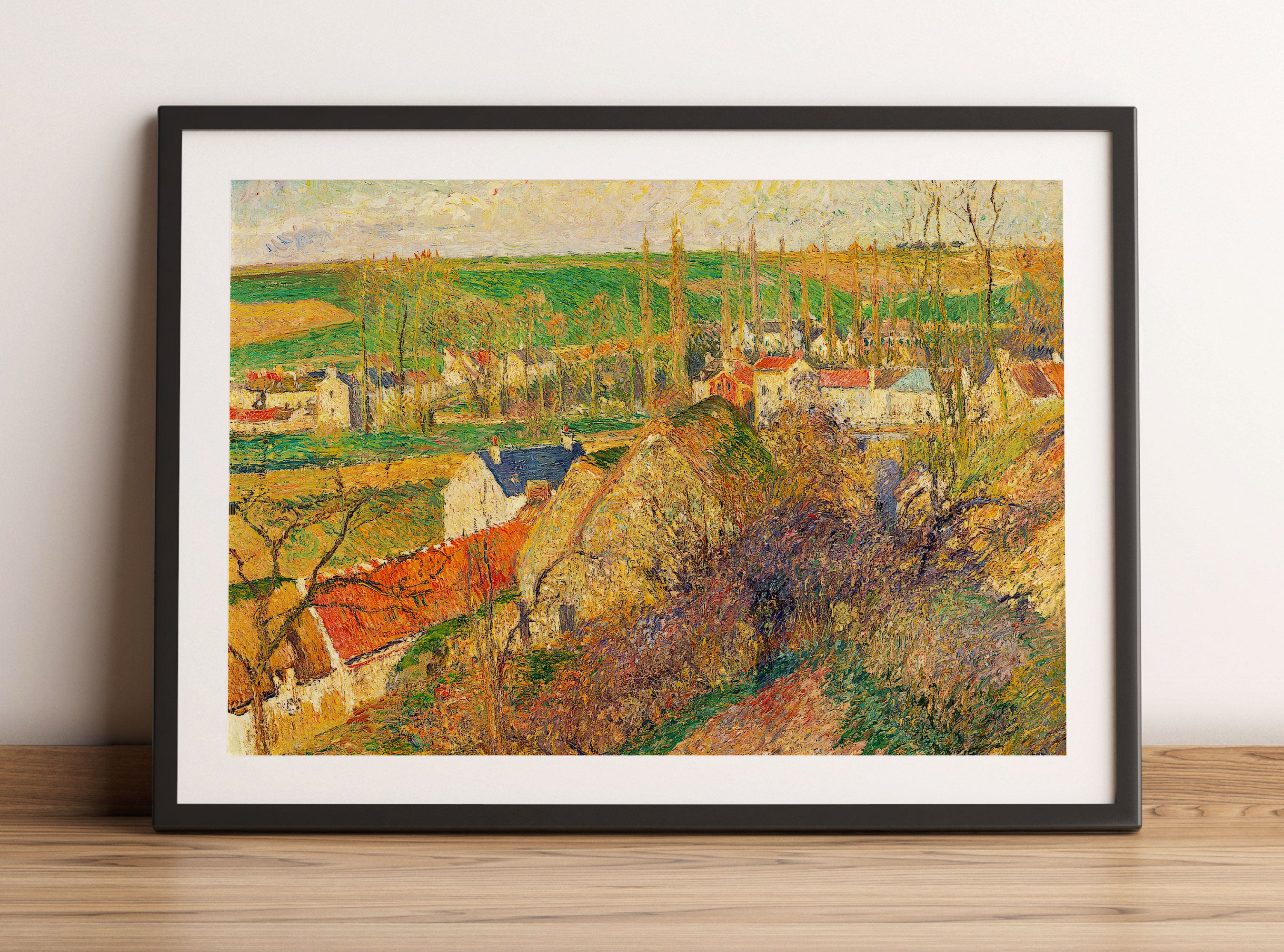 Camille Pissarro - VUE SUR LE VILLAGE D'OSNY , Gerahmtes Bild