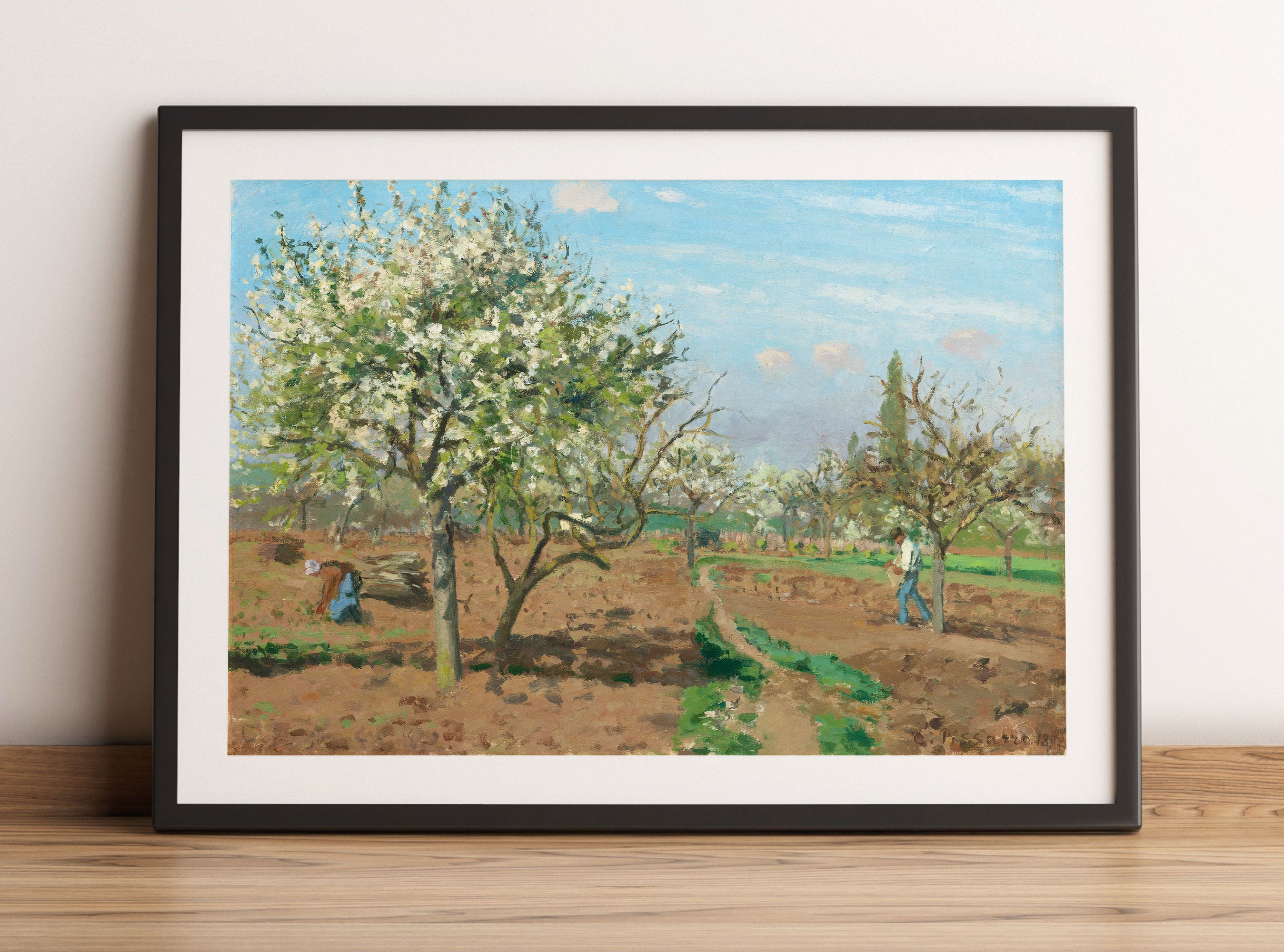 Camille Pissarro - Orchard in Blossom Louveciennes , Gerahmtes Bild