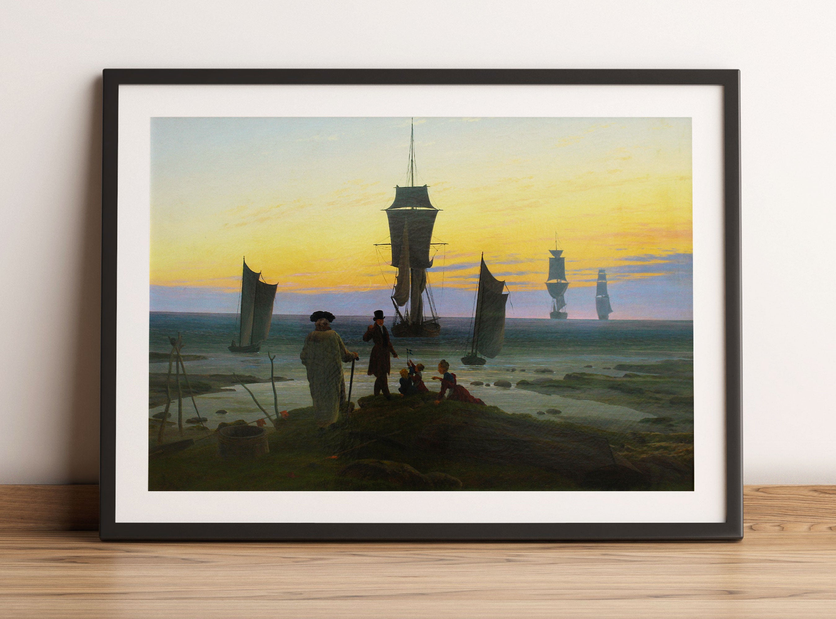 Caspar David Friedrich - Die Lebensstufen , Gerahmtes Bild