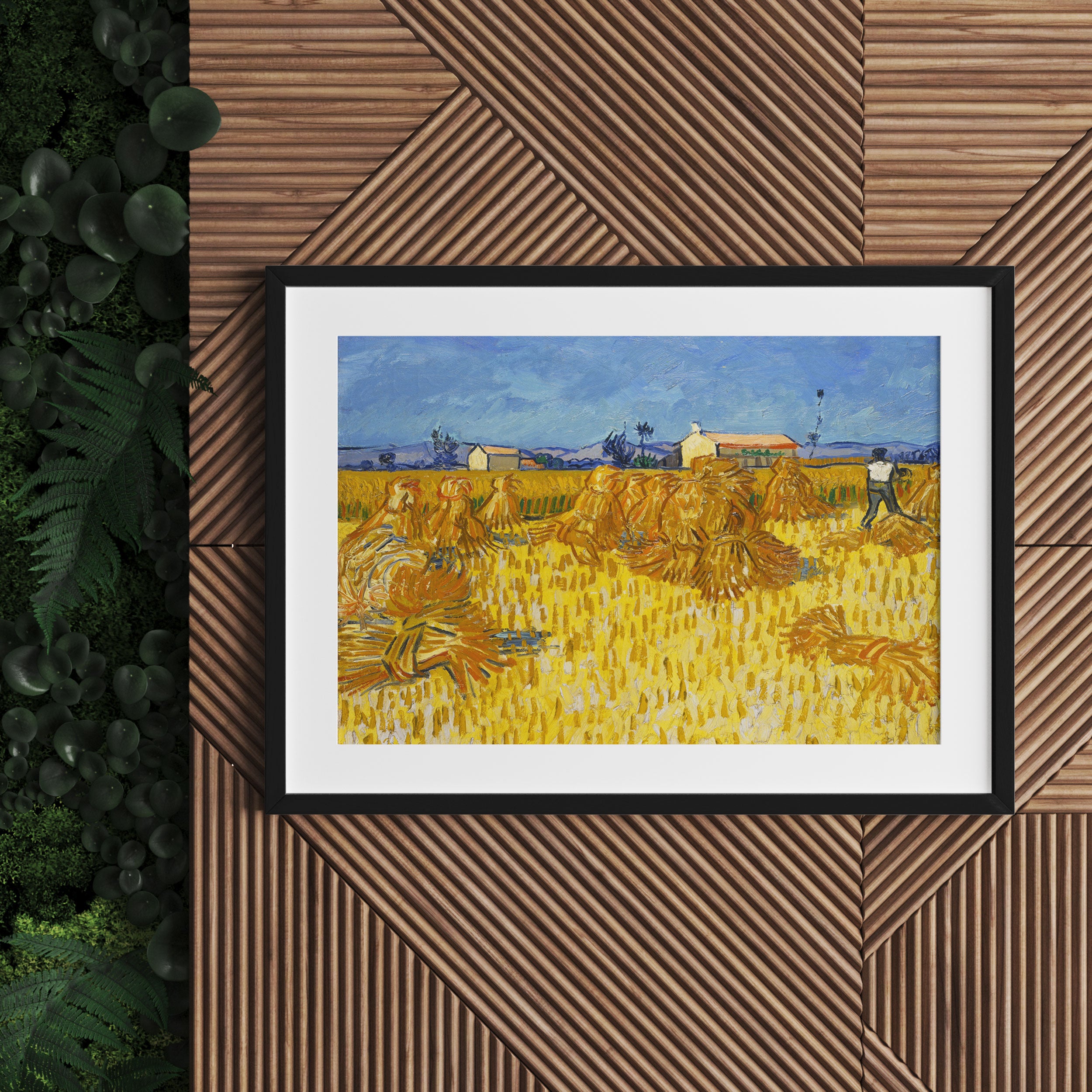 Vincent Van Gogh - Getreide-Ernte in der Provence , Gerahmtes Bild