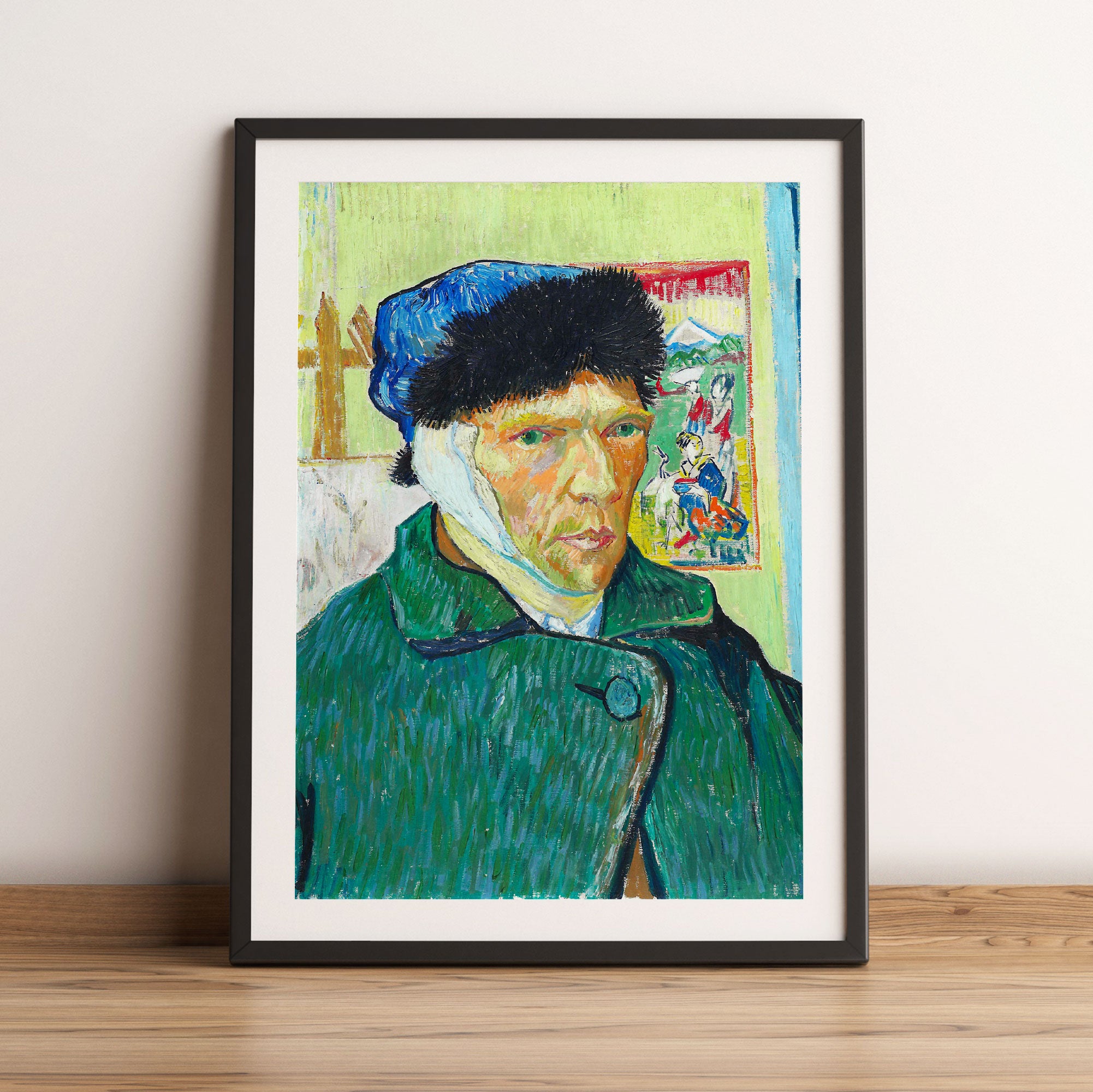 Vincent Van Gogh - Selbstportrait mit bandagiertem Ohr, Gerahmtes Bild