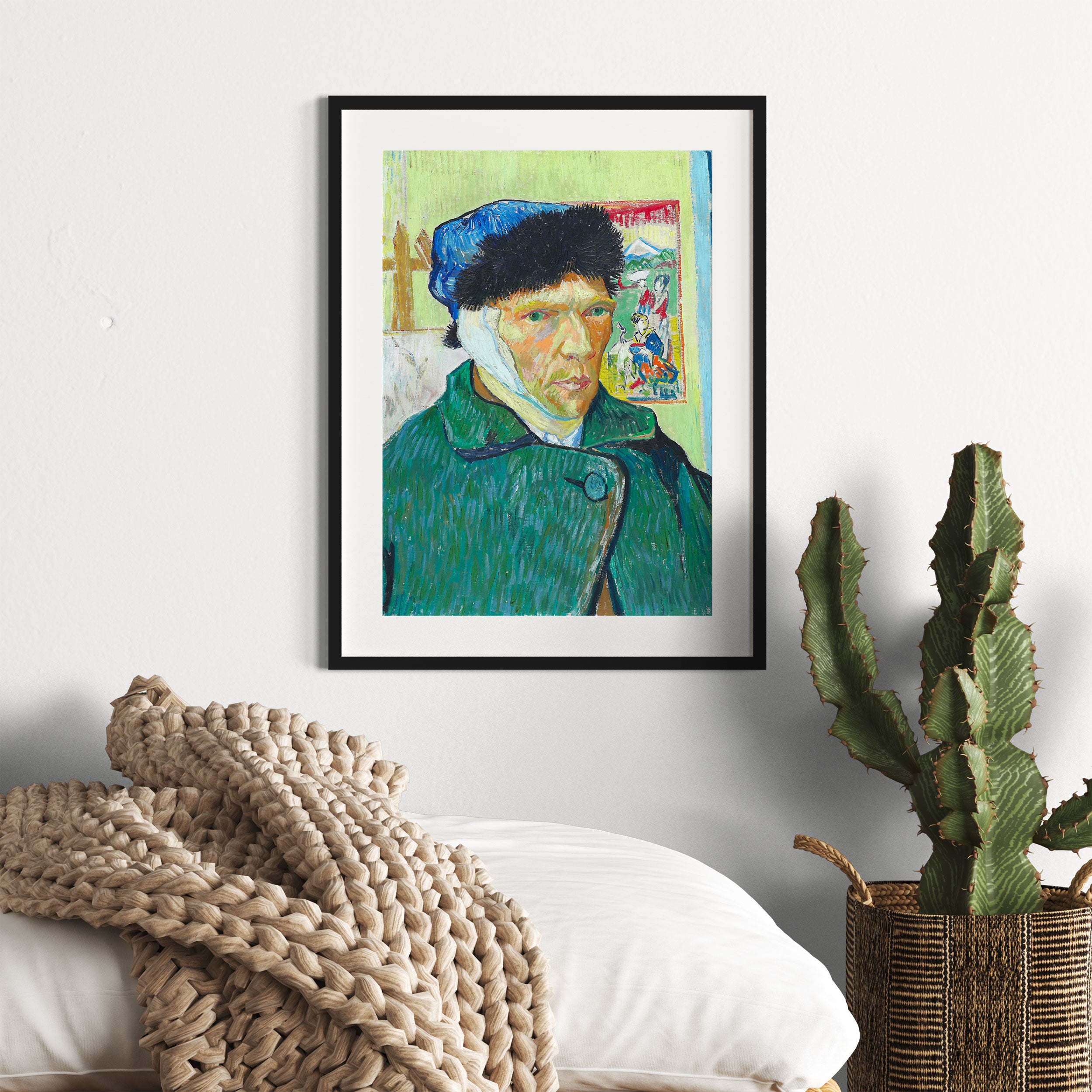 Vincent Van Gogh - Selbstportrait mit bandagiertem Ohr, Gerahmtes Bild