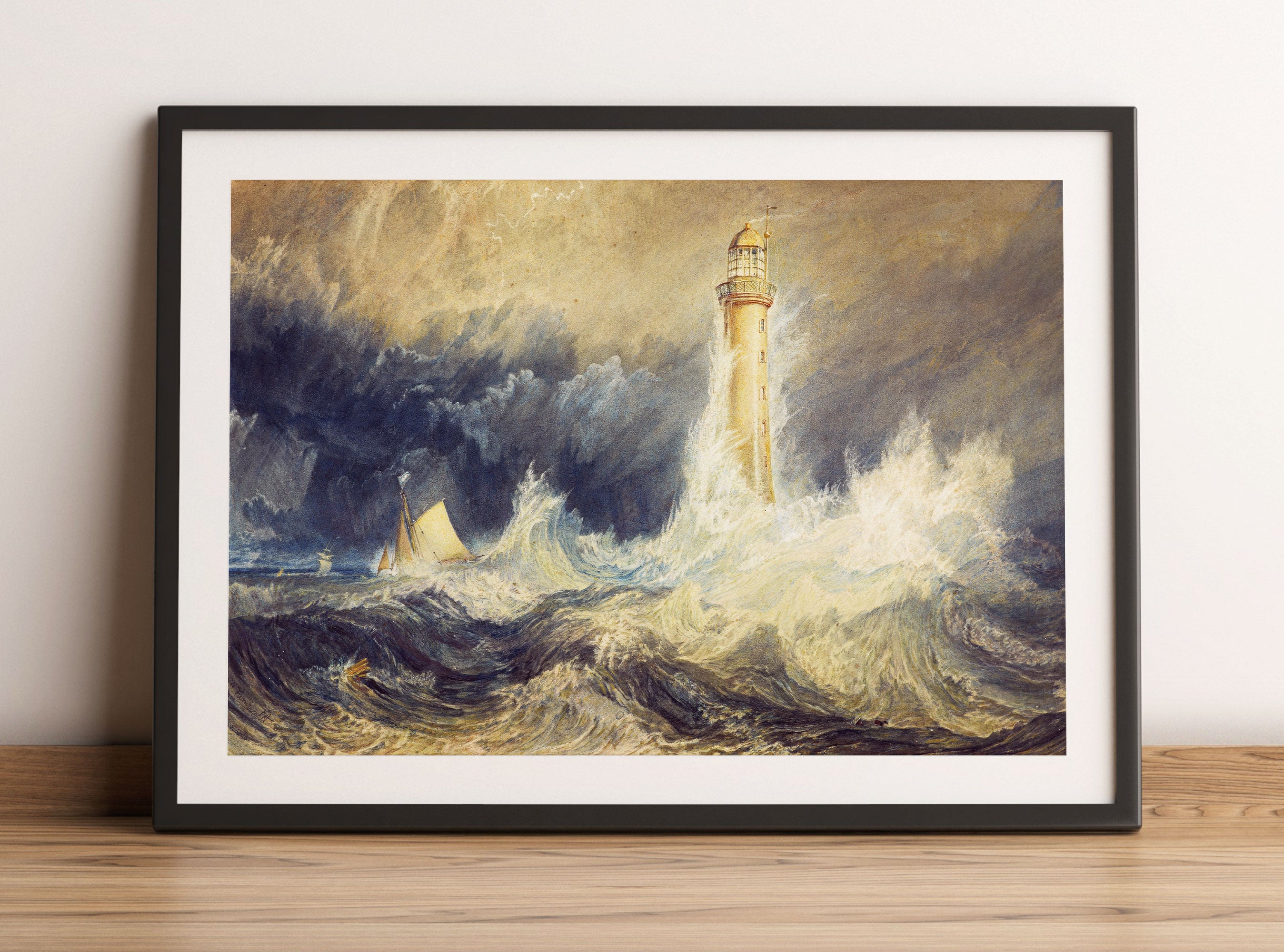 William Turner - Bell Rock Lighthouse , Gerahmtes Bild