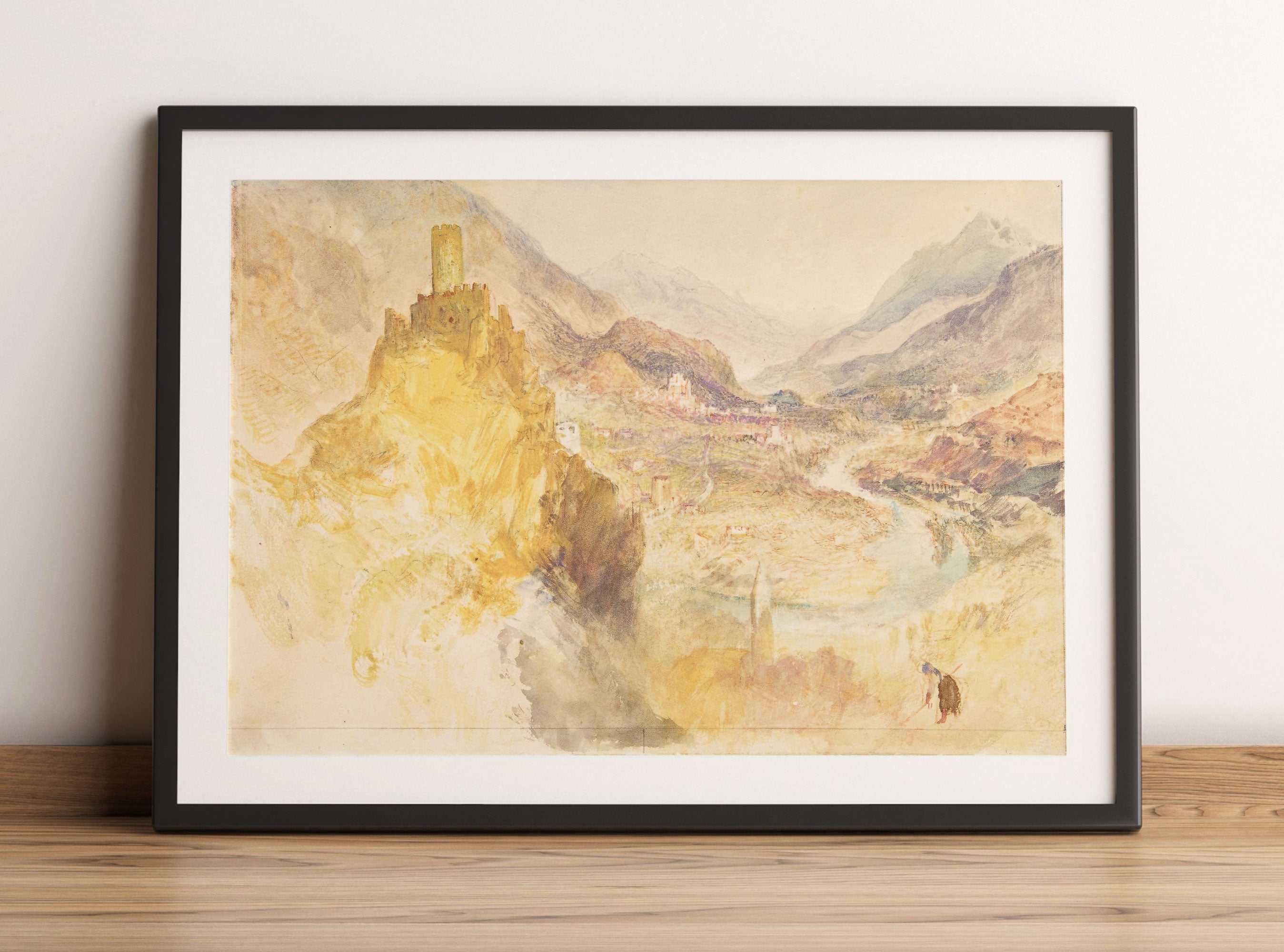 William Turner - Chatel Argent and the Val d'Aosta from, Gerahmtes Bild