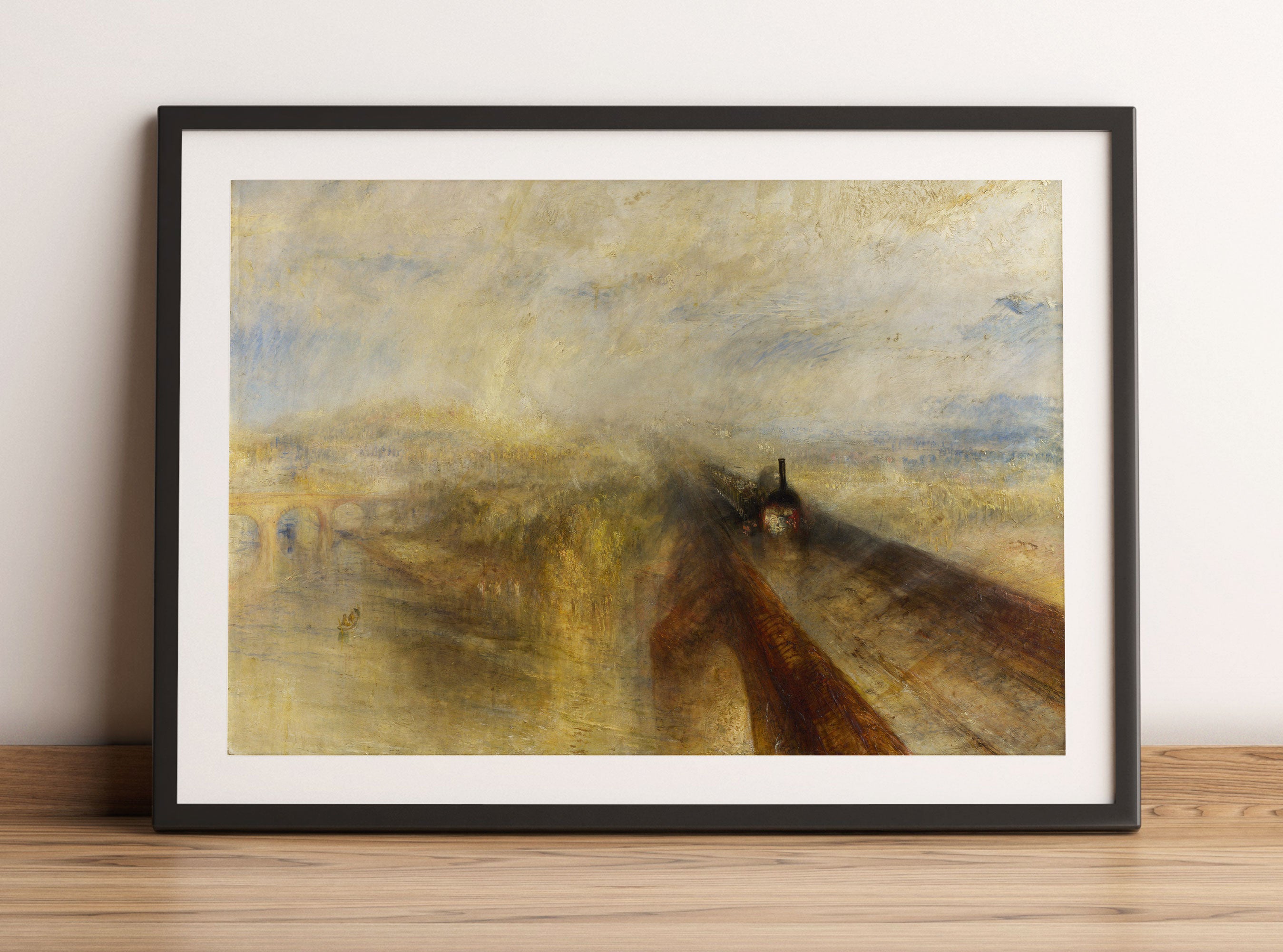 William Turner - Rain Steam and Speed The Great Western, Gerahmtes Bild