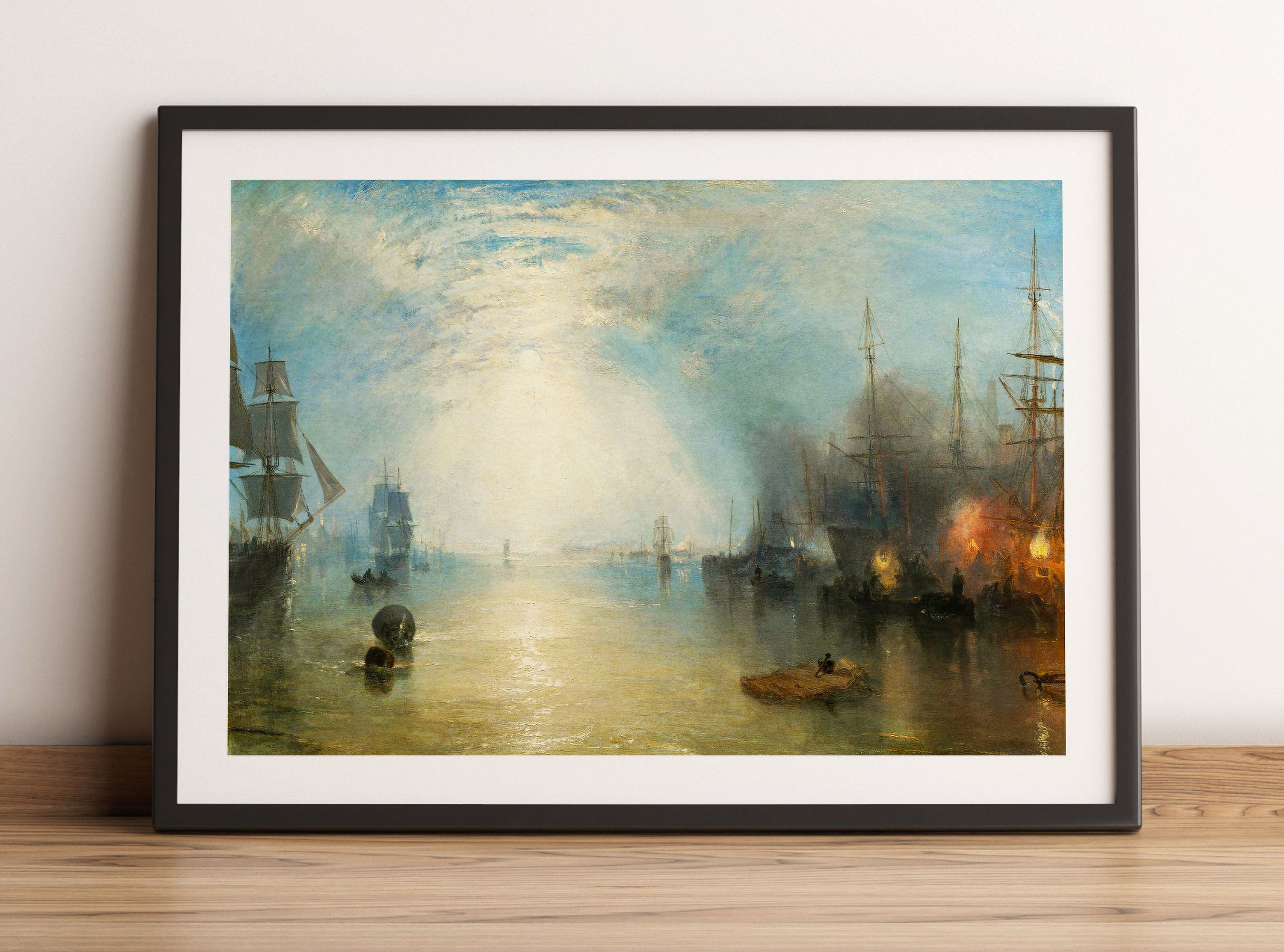 William Turner - Keelmen Heaving in Coals by Moonlight, Gerahmtes Bild