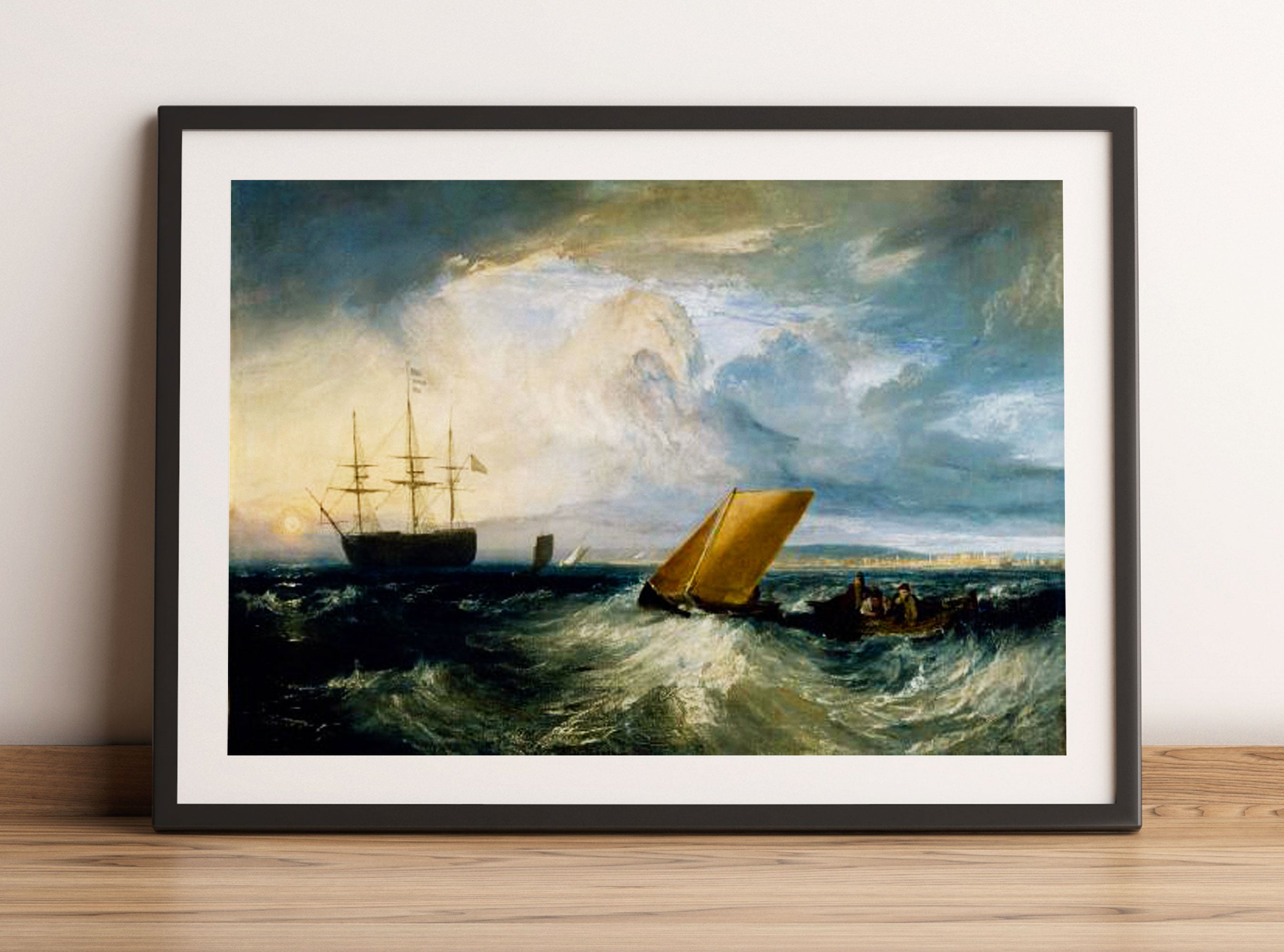 William Turner - Sheerness as seen from the Nore, Gerahmtes Bild