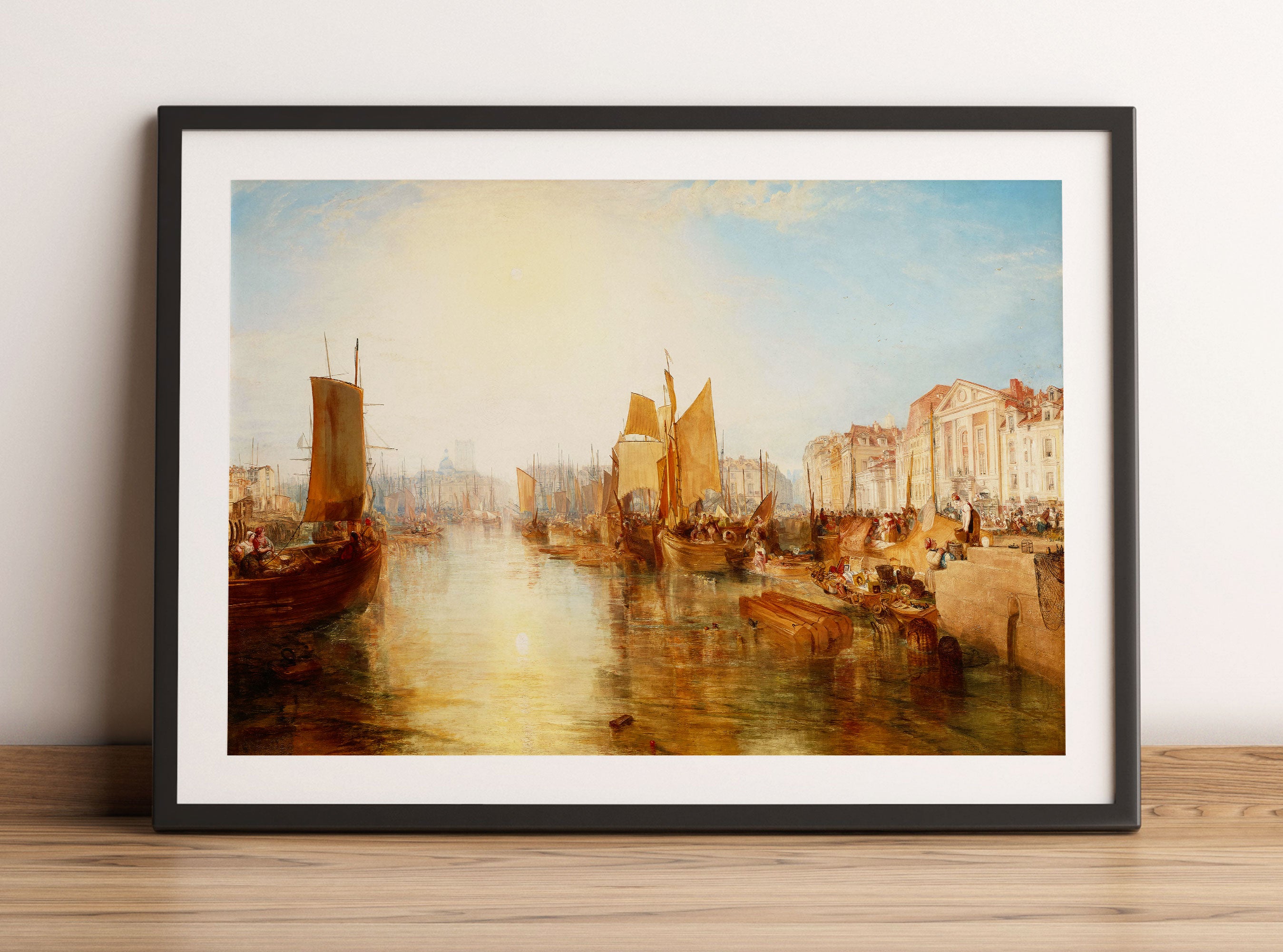 William Turner - The Harbor of Dieppe, Gerahmtes Bild