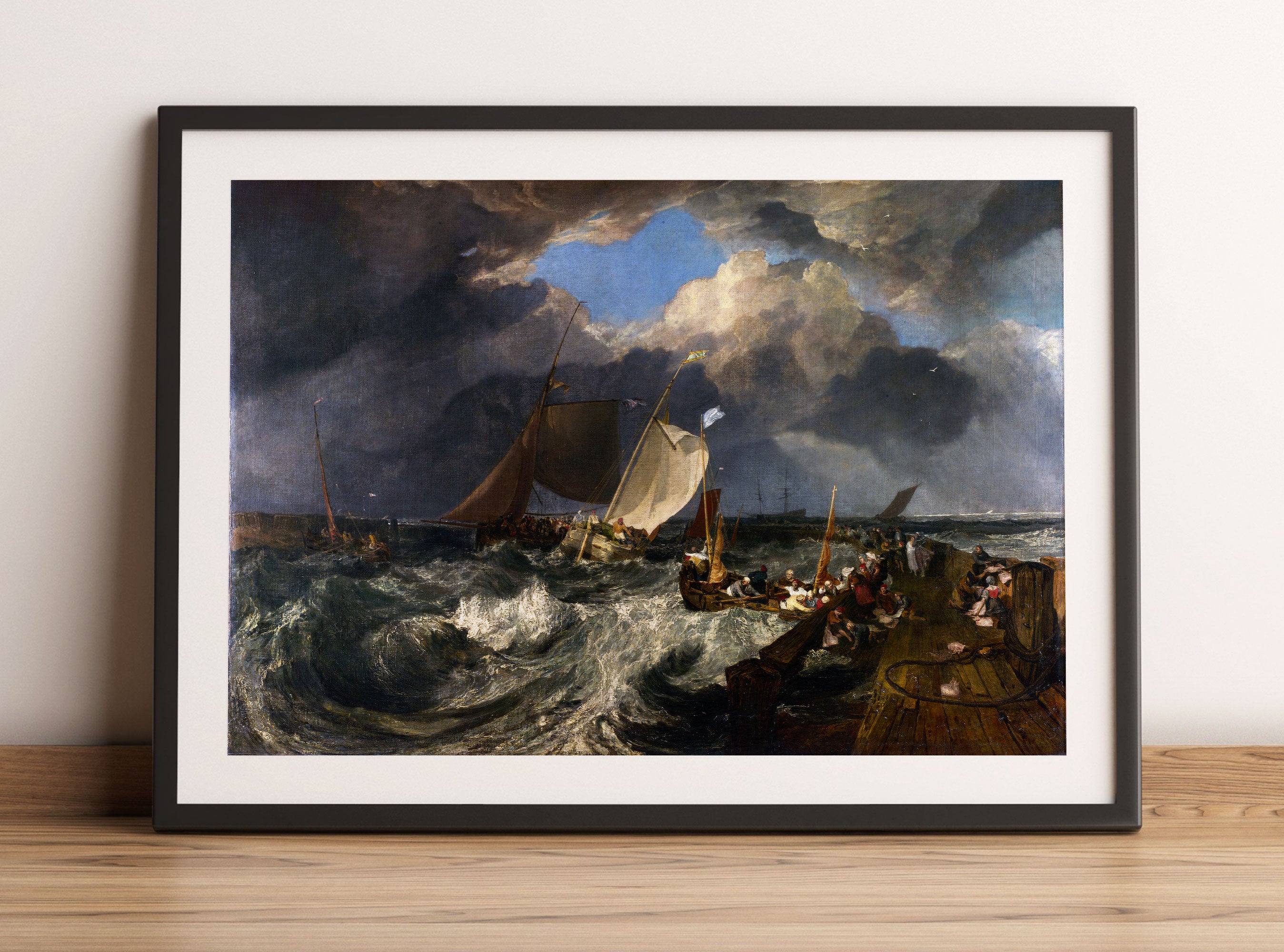 William Turner - Calais Pier  , Gerahmtes Bild