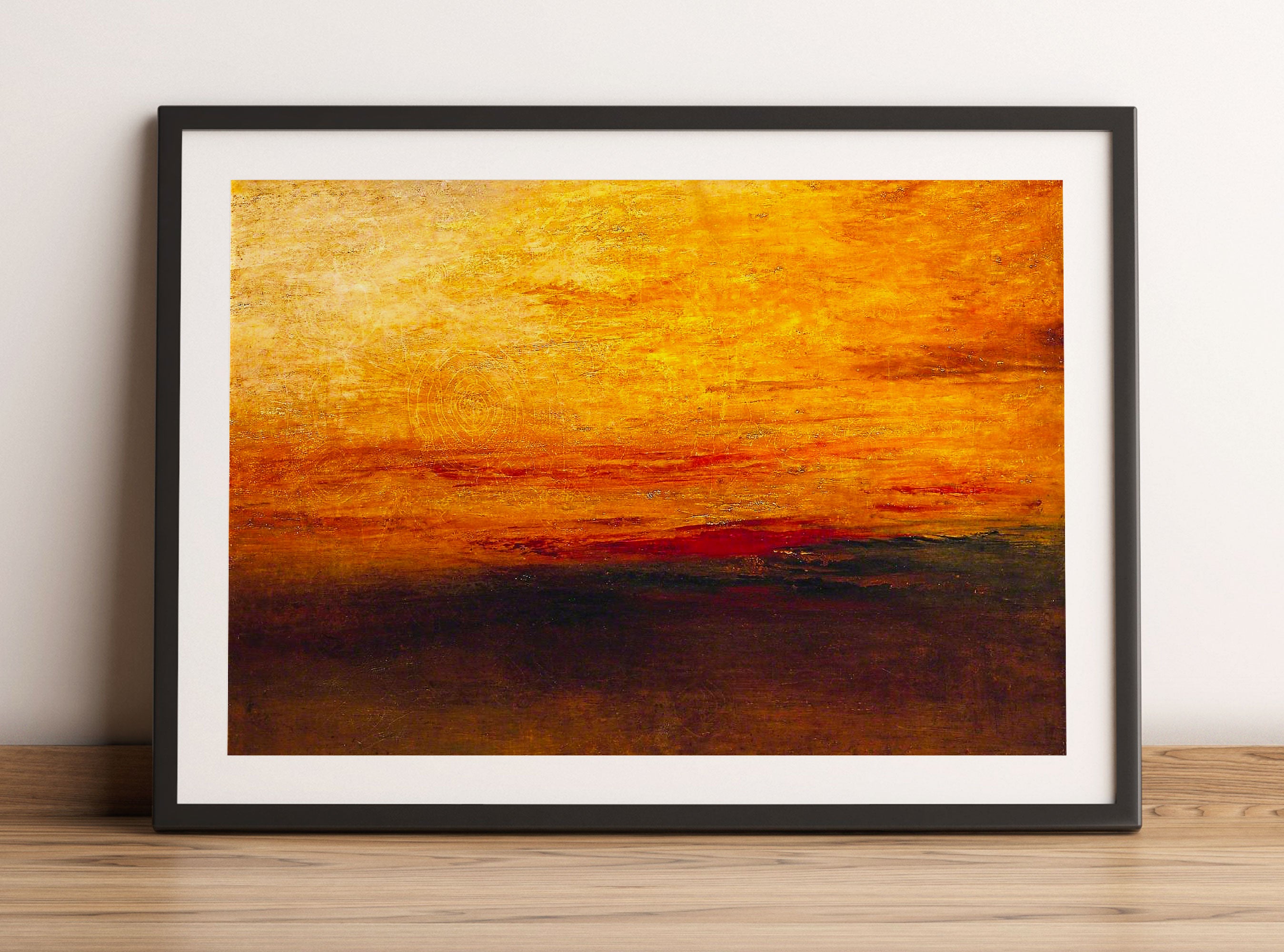 William Turner - Sunset  , Gerahmtes Bild