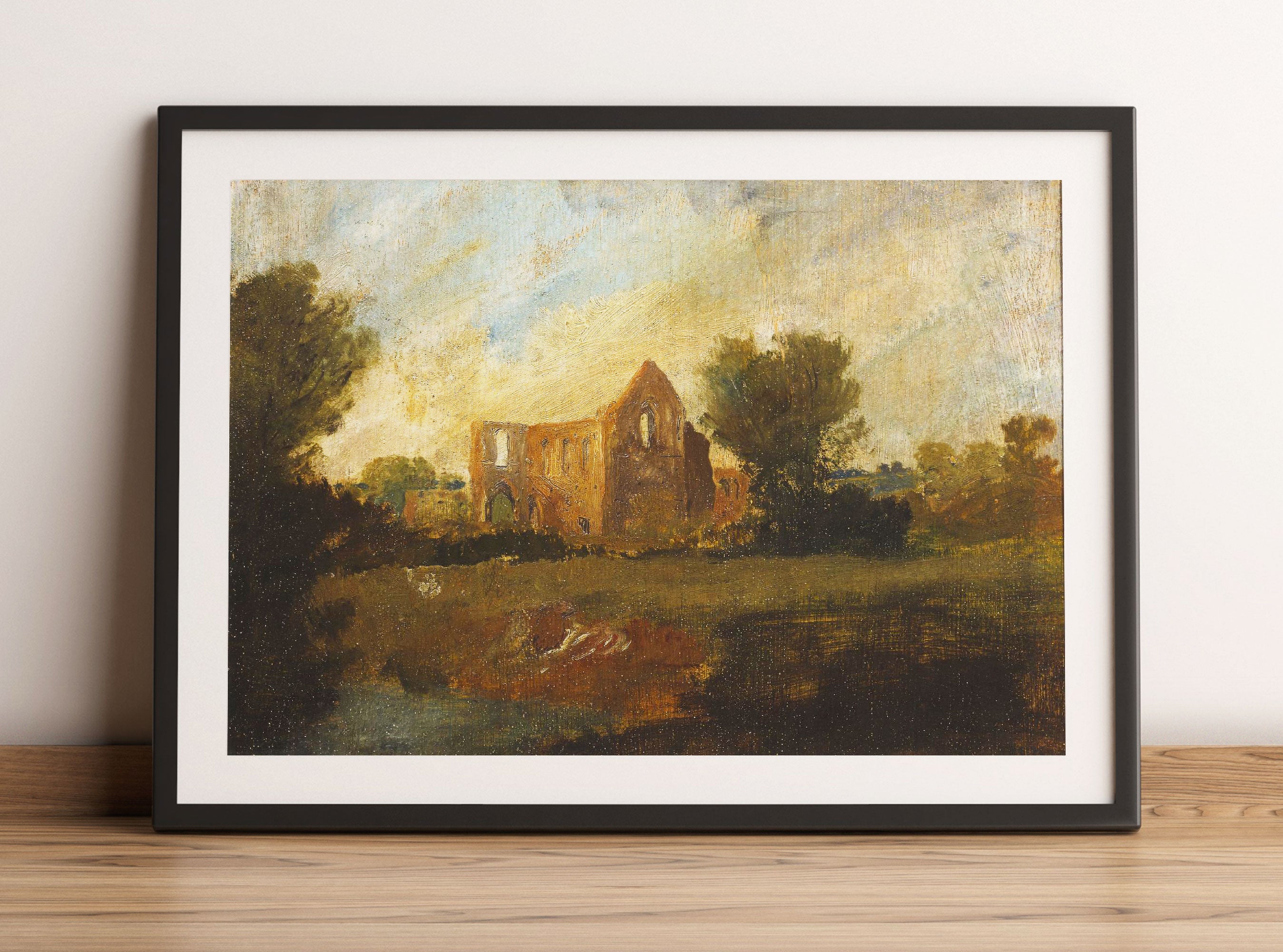 William Turner - Newark Abbey, Gerahmtes Bild