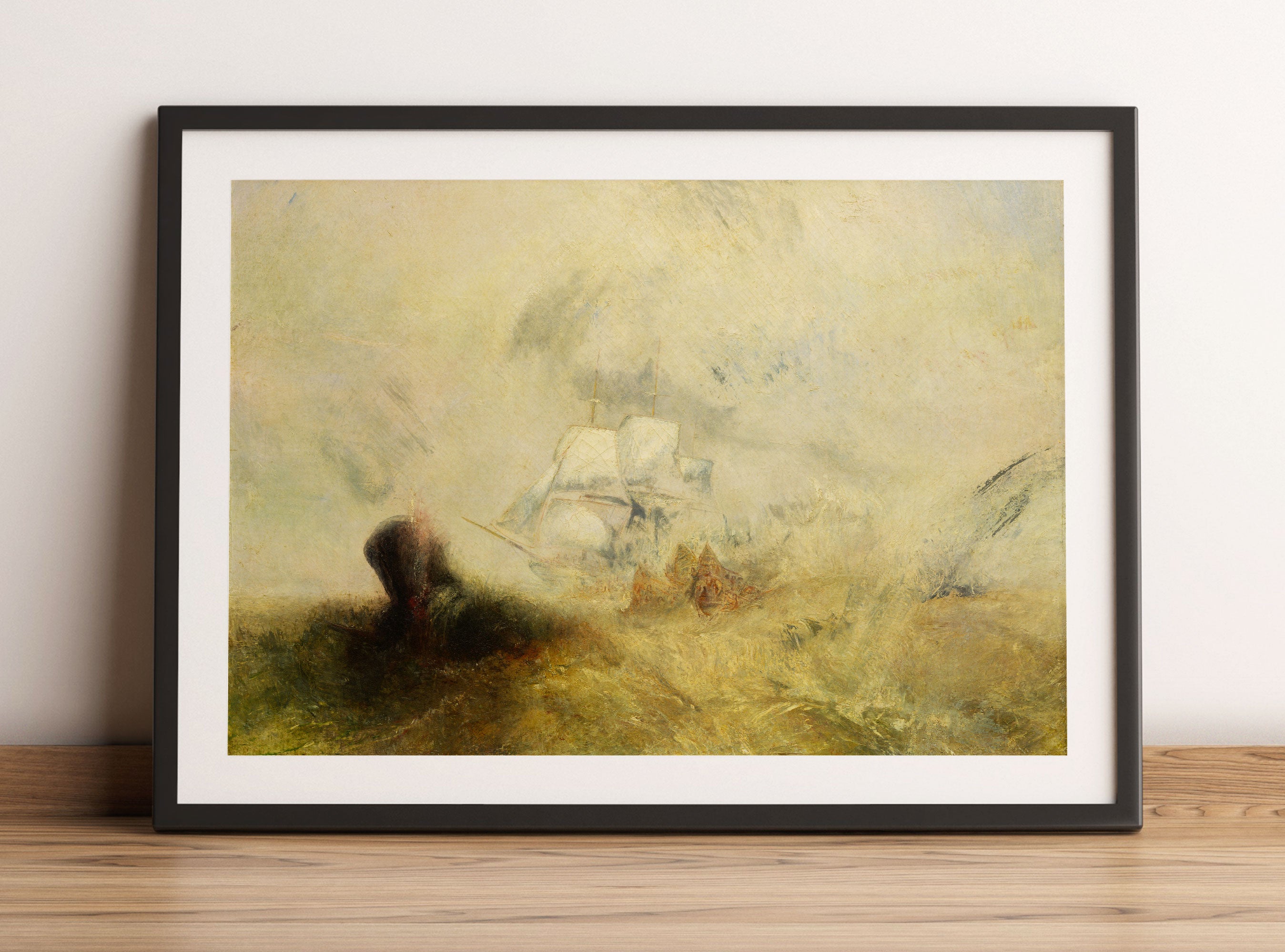 William Turner - Whalers Expressionismus, Gerahmtes Bild