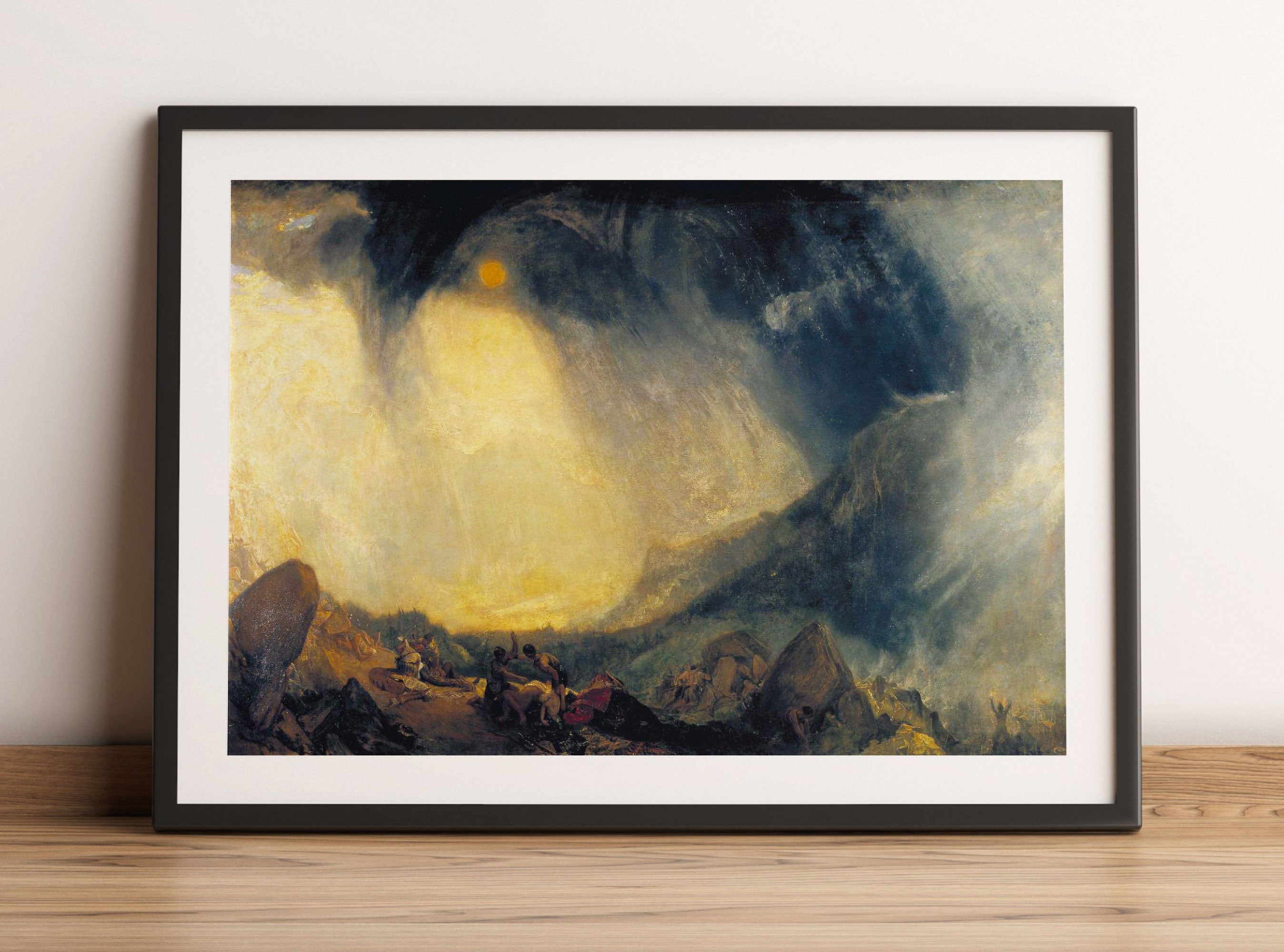 William Turner - Snow Storm Hannibal and his Army Cross, Gerahmtes Bild