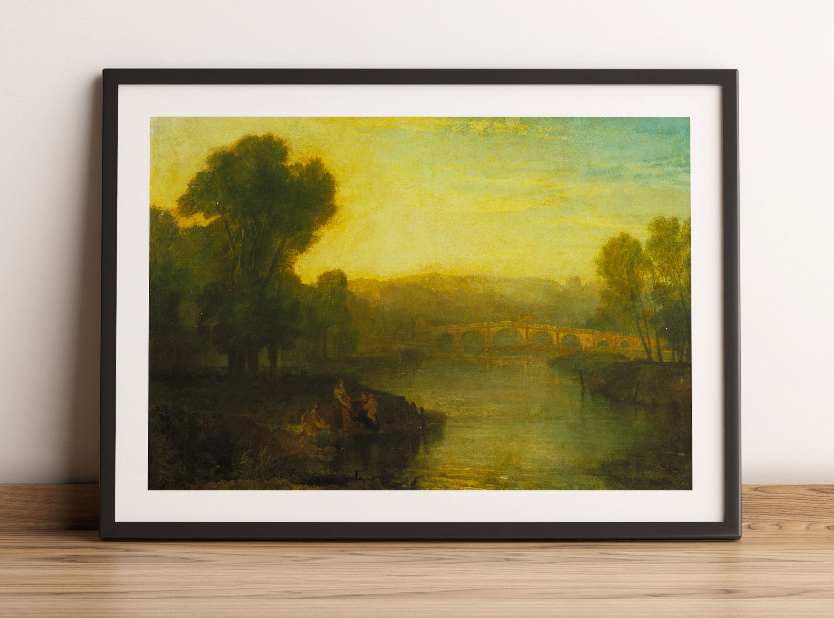 William Turner - View of Richmond Hill and Bridge, Gerahmtes Bild