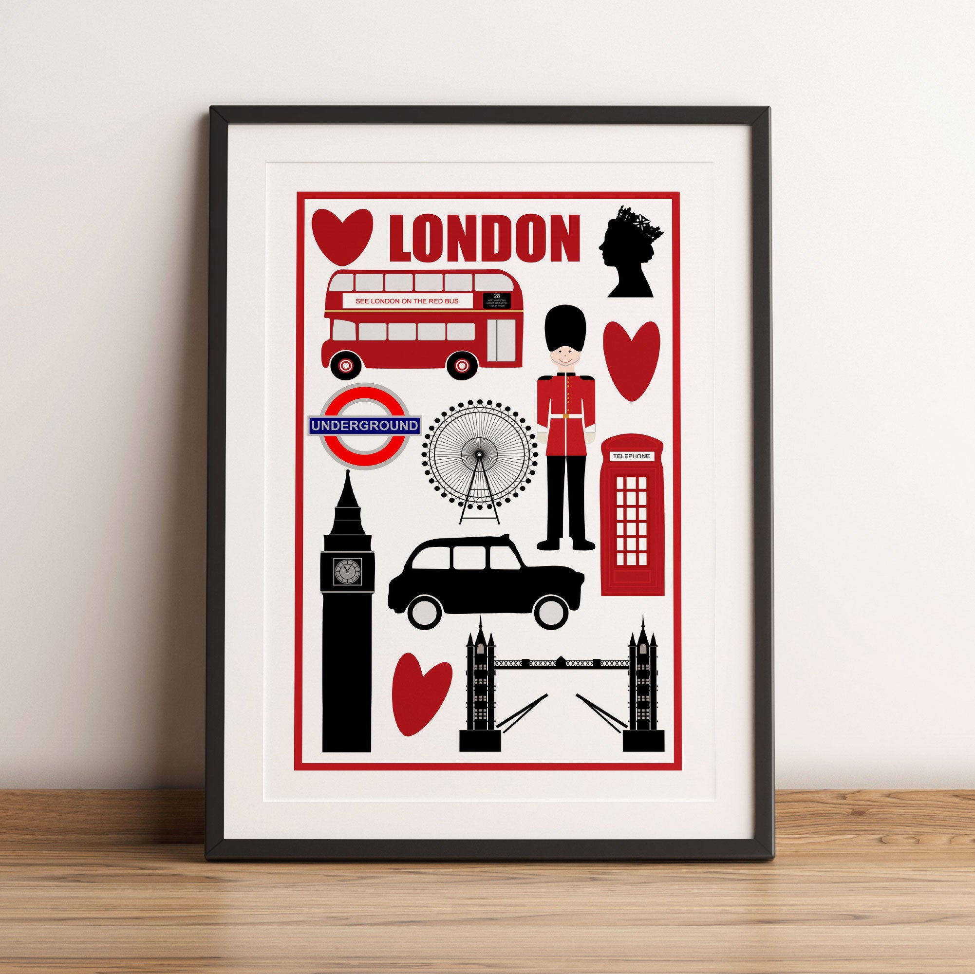 Vintage Poster  - London Picto, Gerahmtes Bild