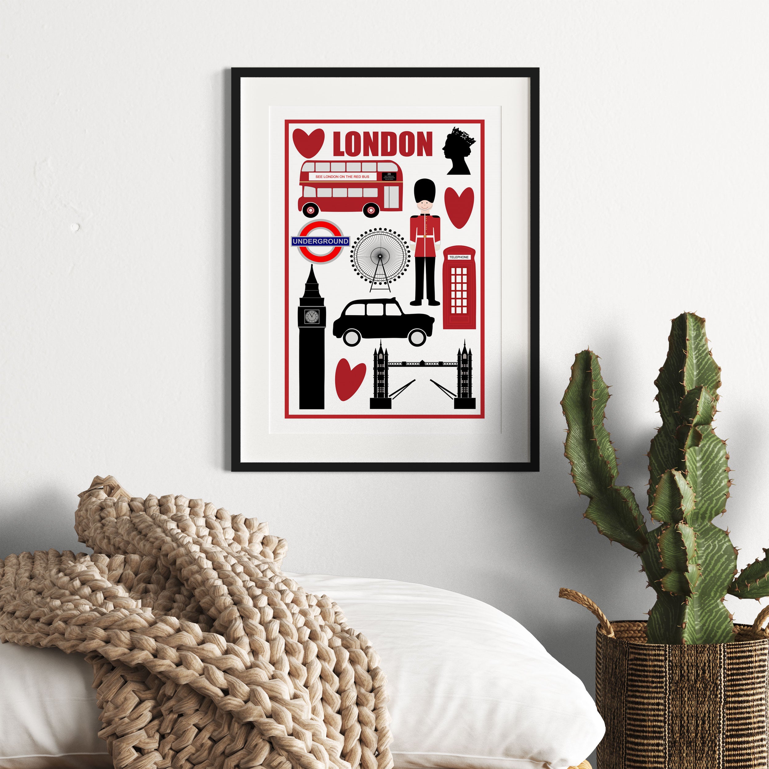 Vintage Poster  - London Picto, Gerahmtes Bild