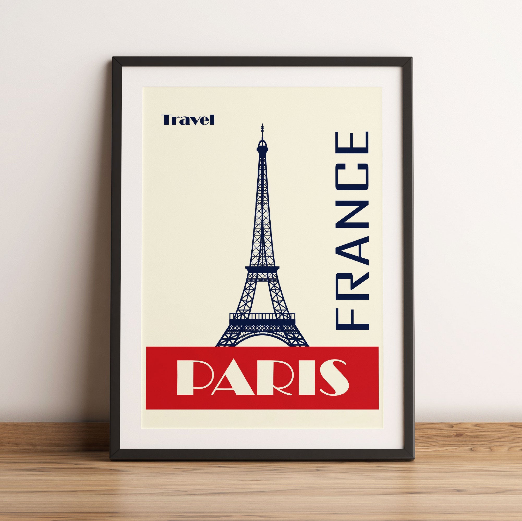 Vintage Poster  - Paris Eifelturm I, Gerahmtes Bild