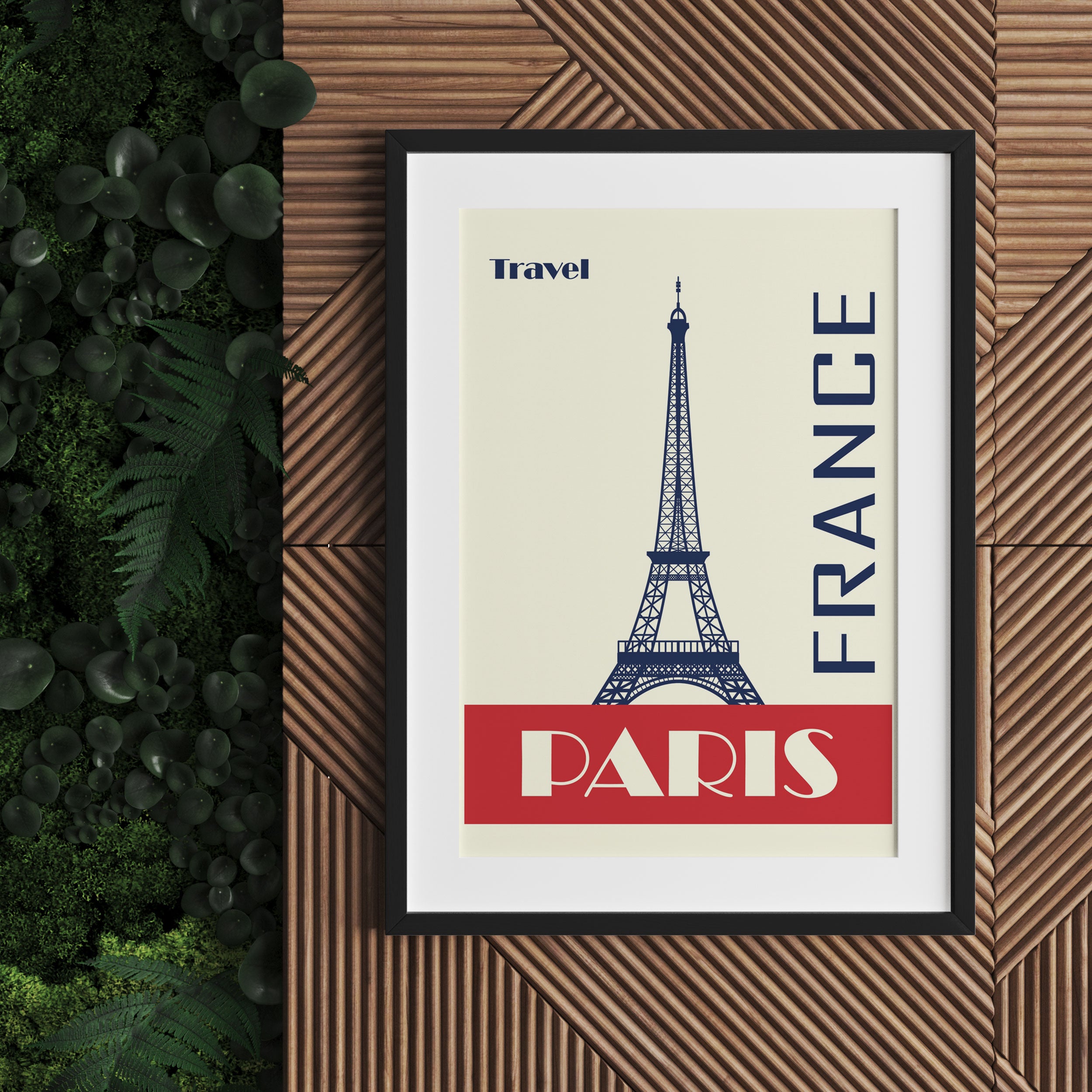 Vintage Poster  - Paris Eifelturm I, Gerahmtes Bild