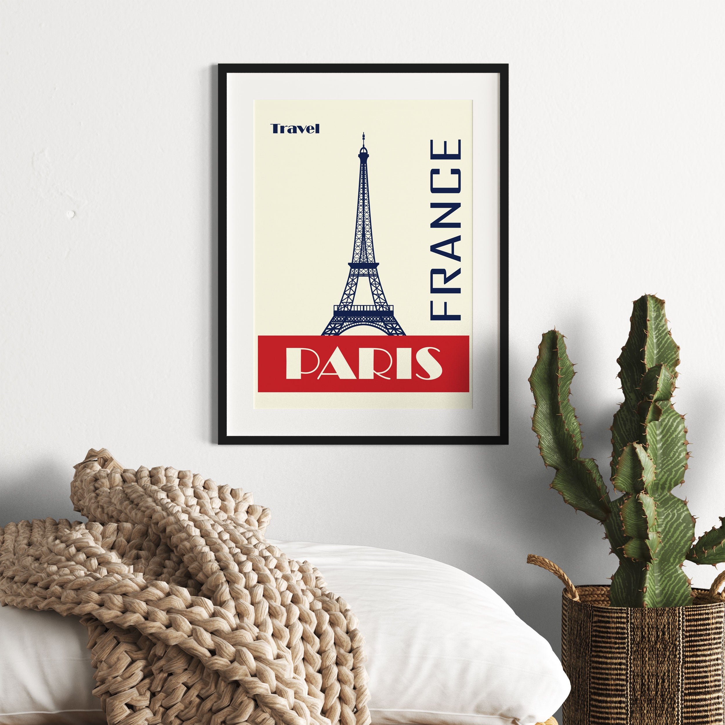 Vintage Poster  - Paris Eifelturm I, Gerahmtes Bild