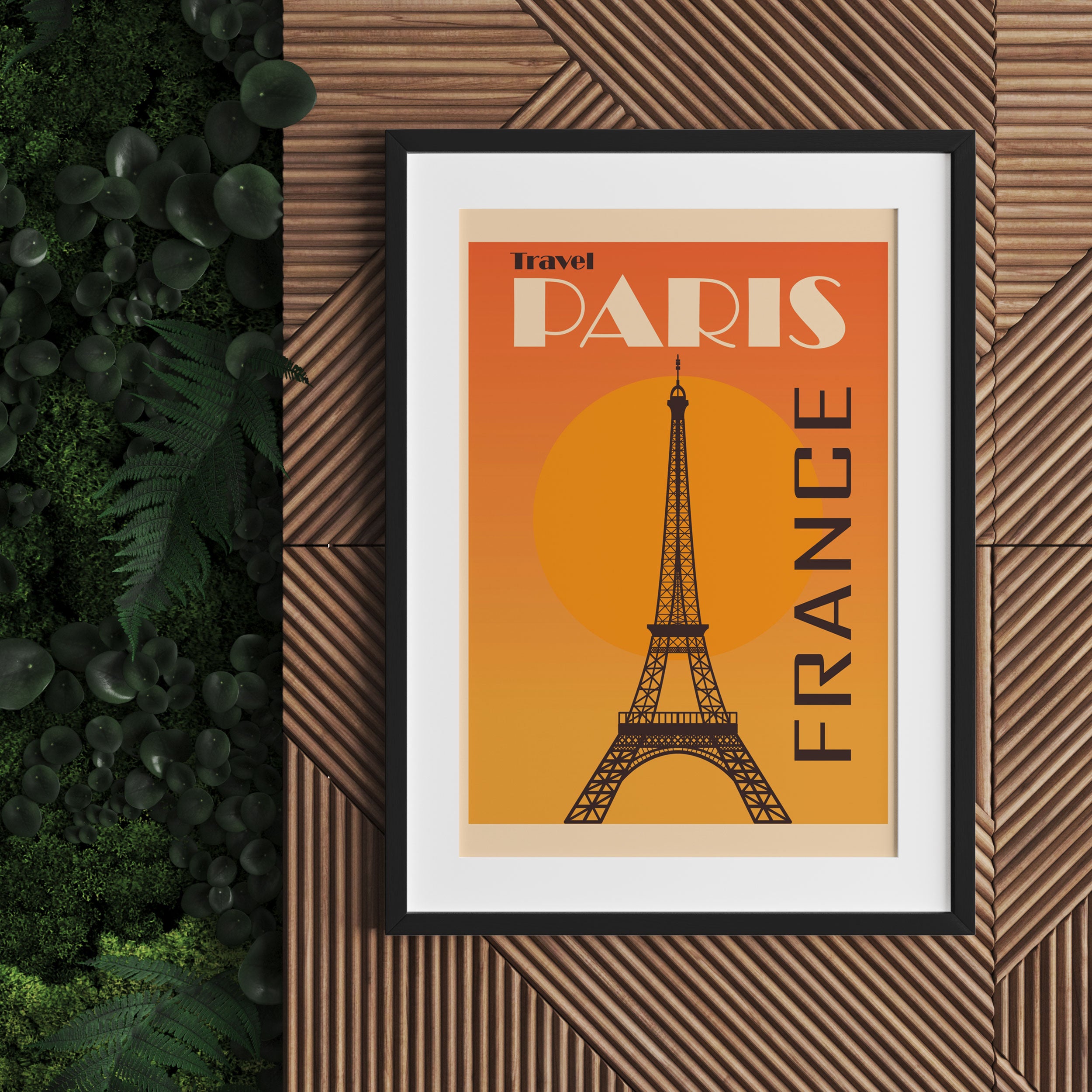 Vintage Poster  - Paris Eifelturm II, Gerahmtes Bild