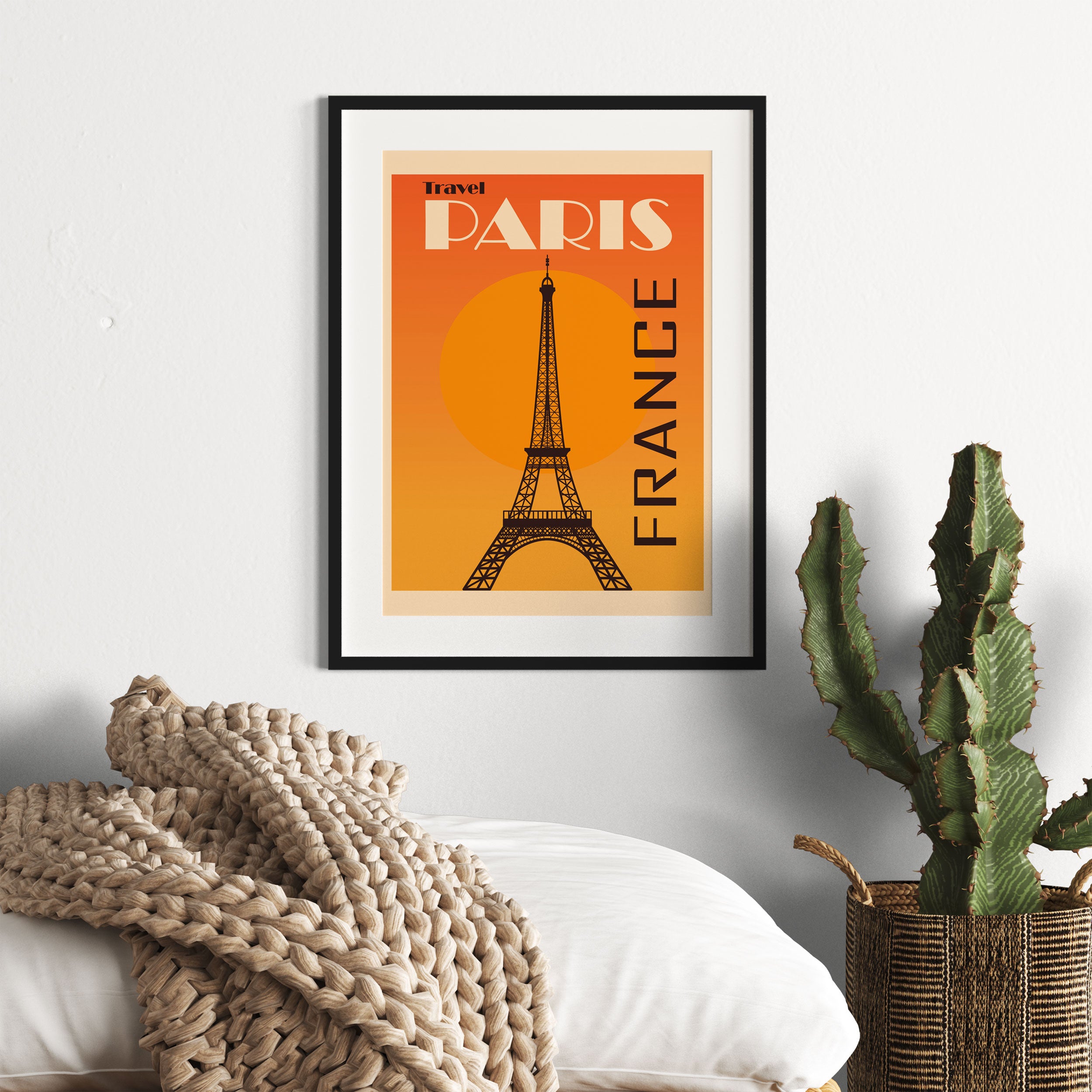 Vintage Poster  - Paris Eifelturm II, Gerahmtes Bild