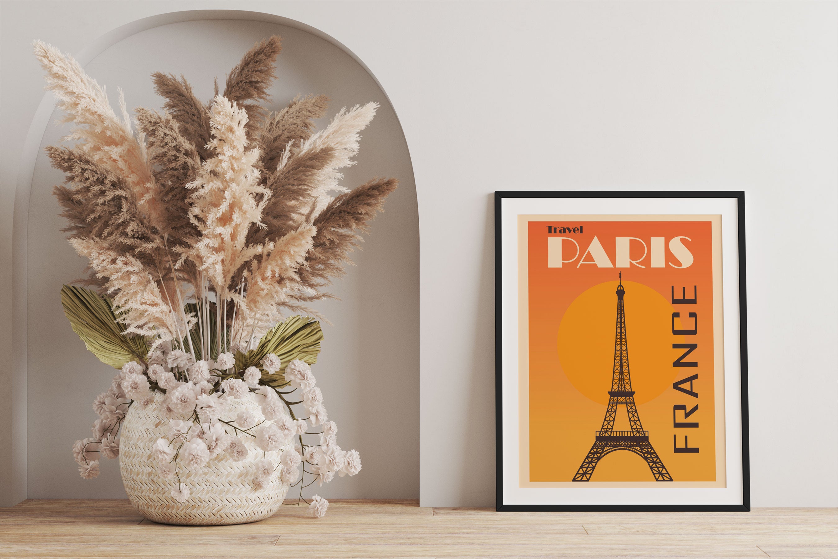 Vintage Poster  - Paris Eifelturm II, Gerahmtes Bild