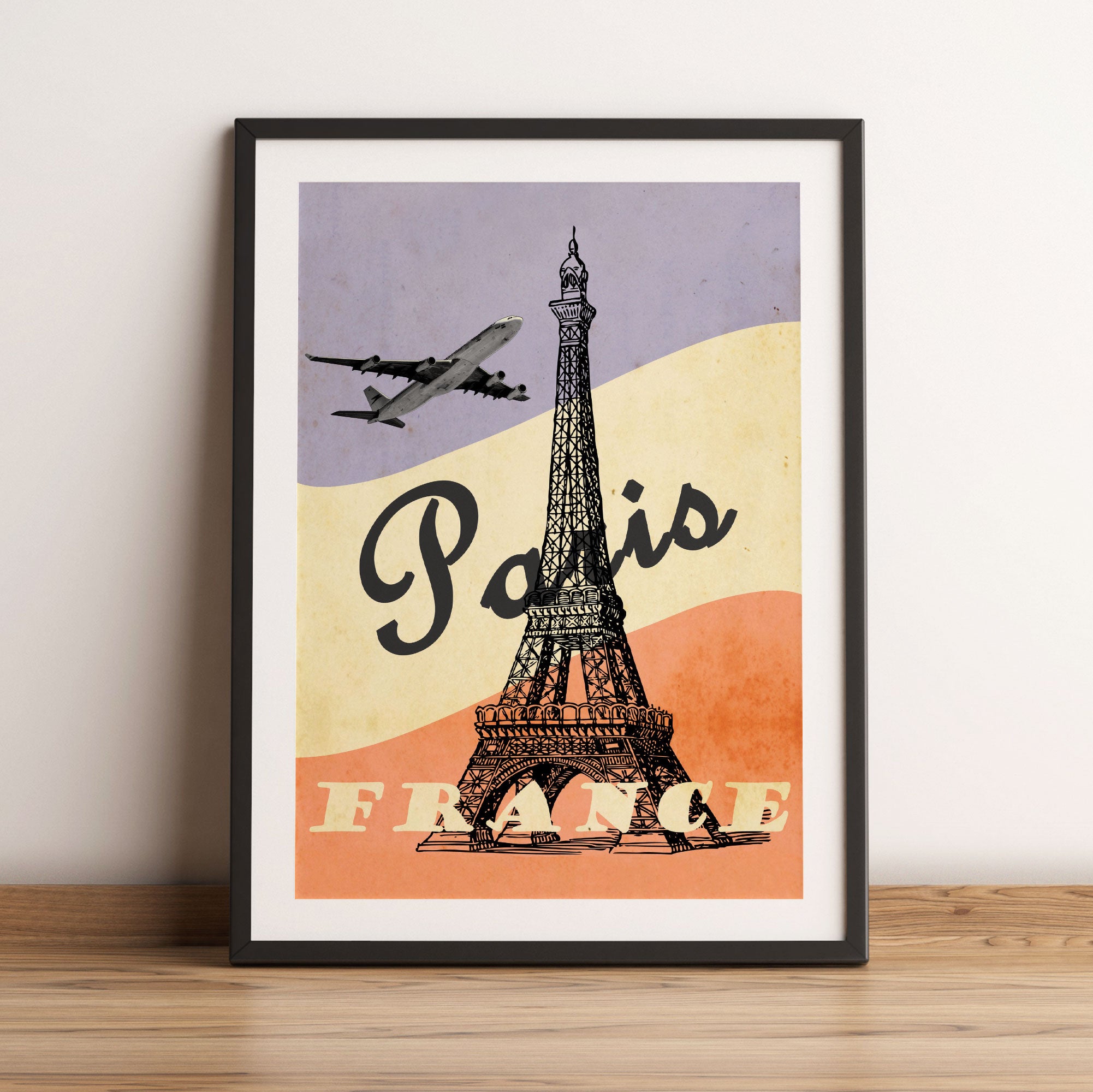 Vintage Poster  - Paris Eifelturm III, Gerahmtes Bild