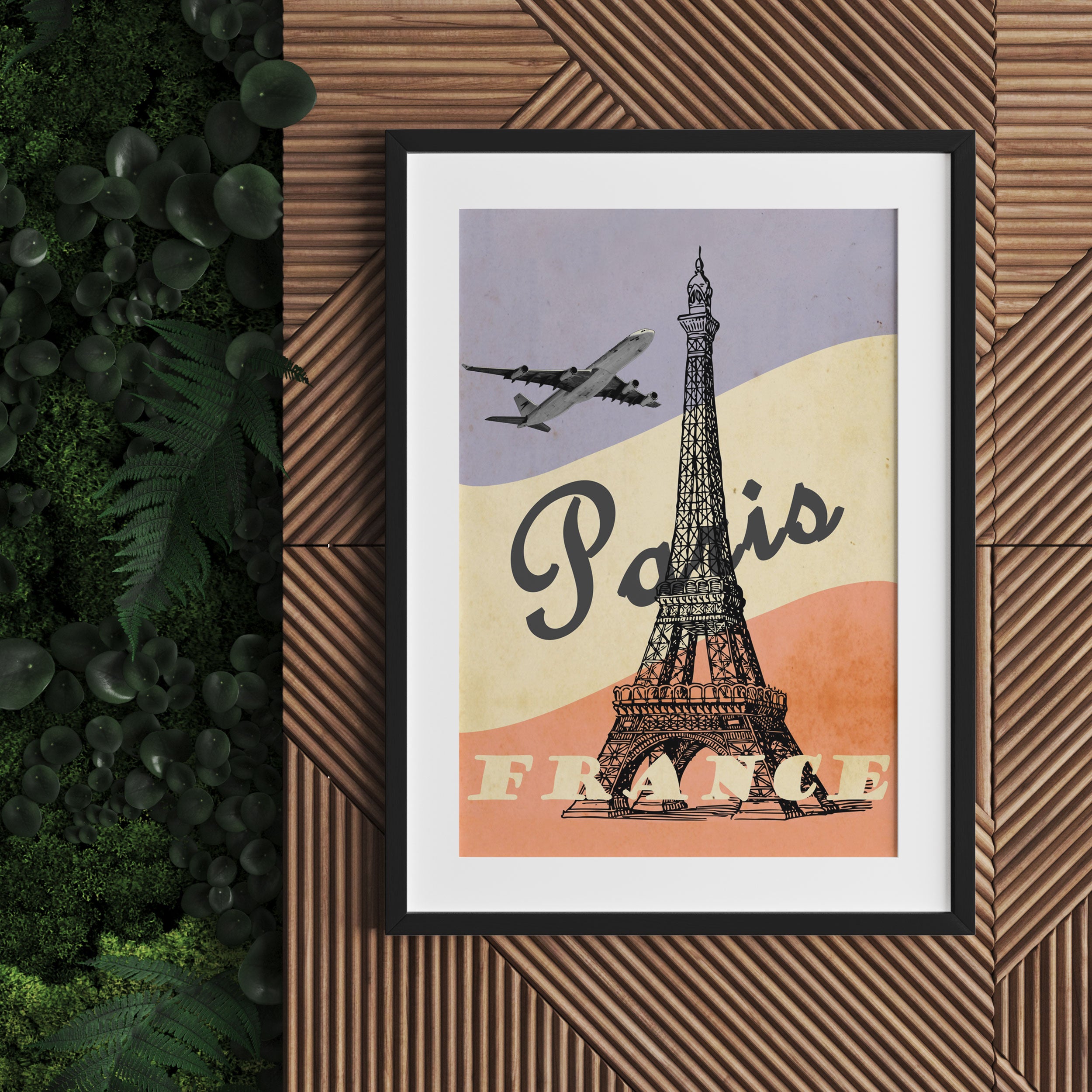 Vintage Poster  - Paris Eifelturm III, Gerahmtes Bild