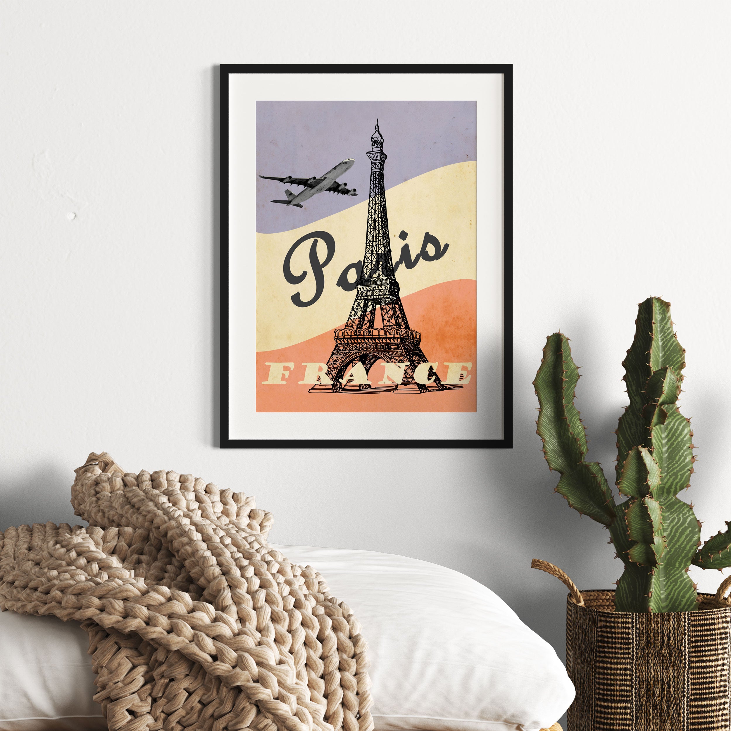 Vintage Poster  - Paris Eifelturm III, Gerahmtes Bild