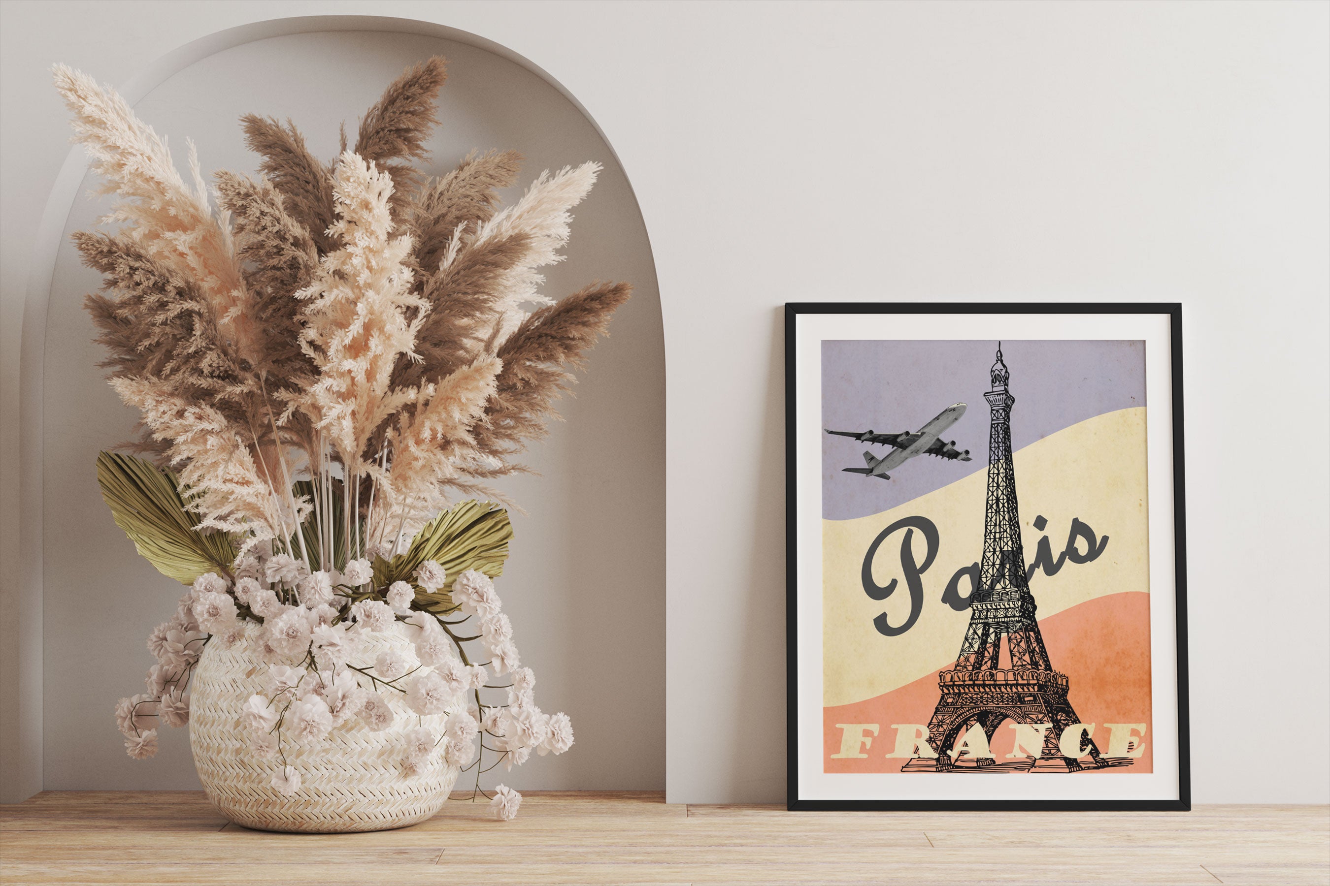 Vintage Poster  - Paris Eifelturm III, Gerahmtes Bild