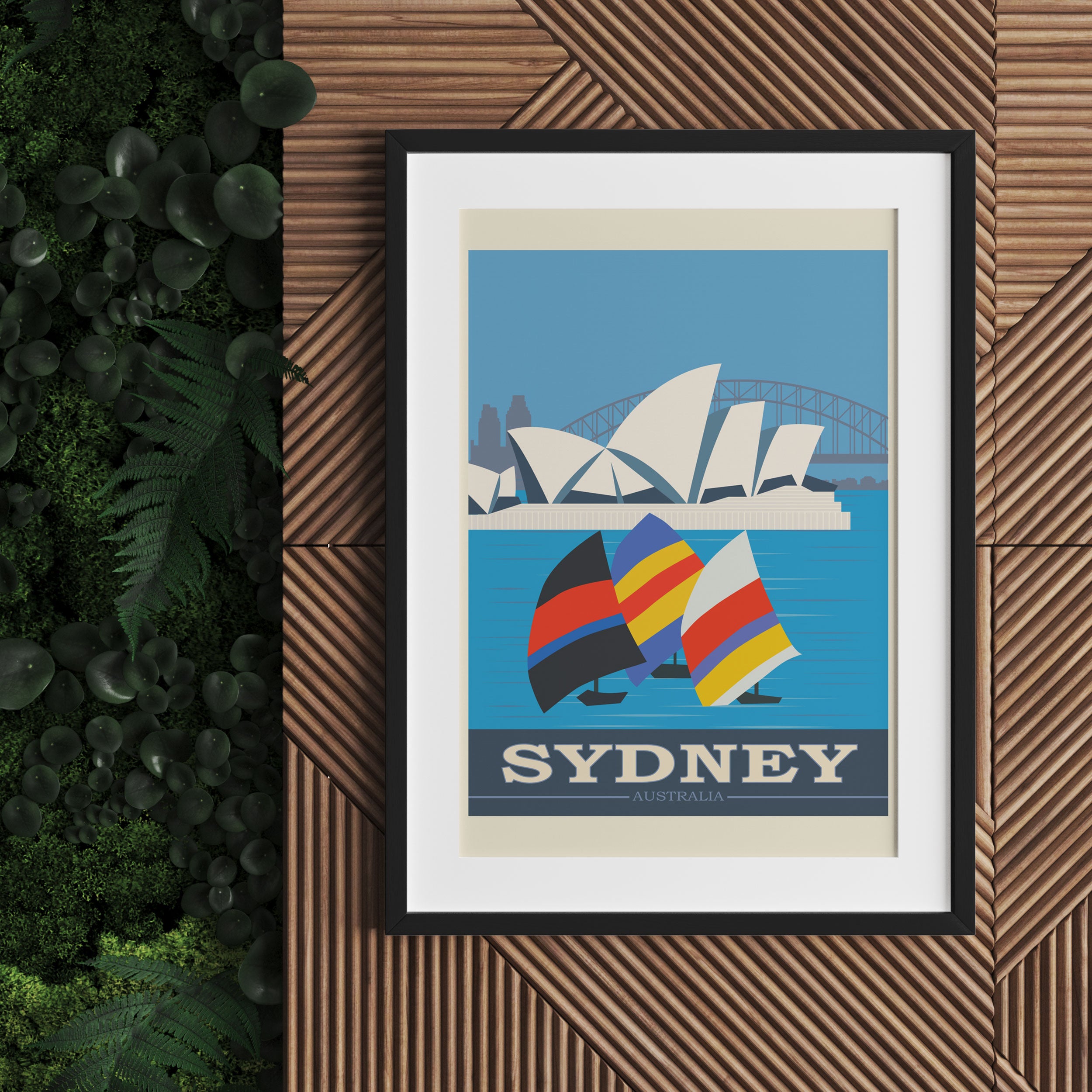 Vintage Poster  - Sydney Segeln I, Gerahmtes Bild