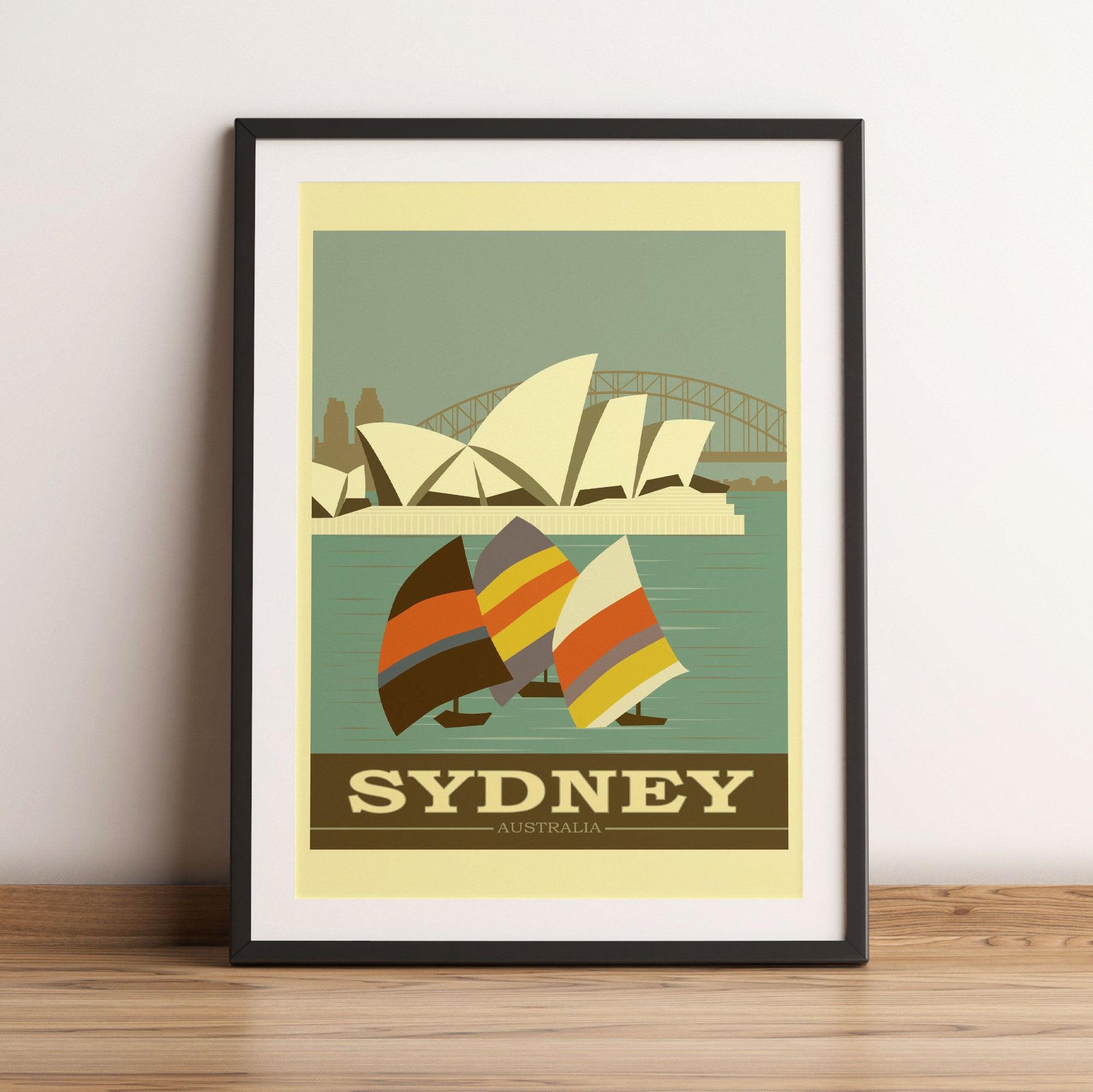 Vintage Poster  - Sydney Segeln II, Gerahmtes Bild