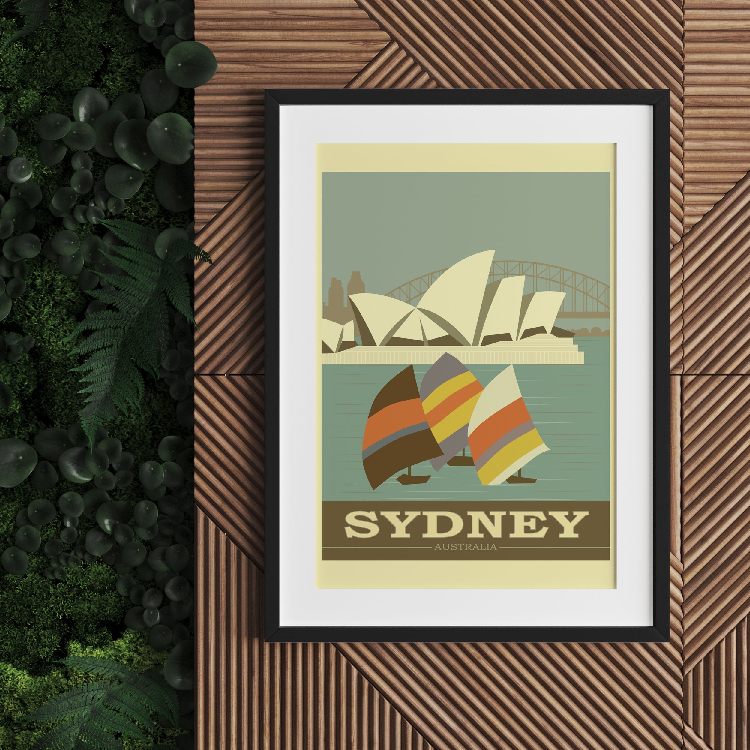 Vintage Poster  - Sydney Segeln II, Gerahmtes Bild