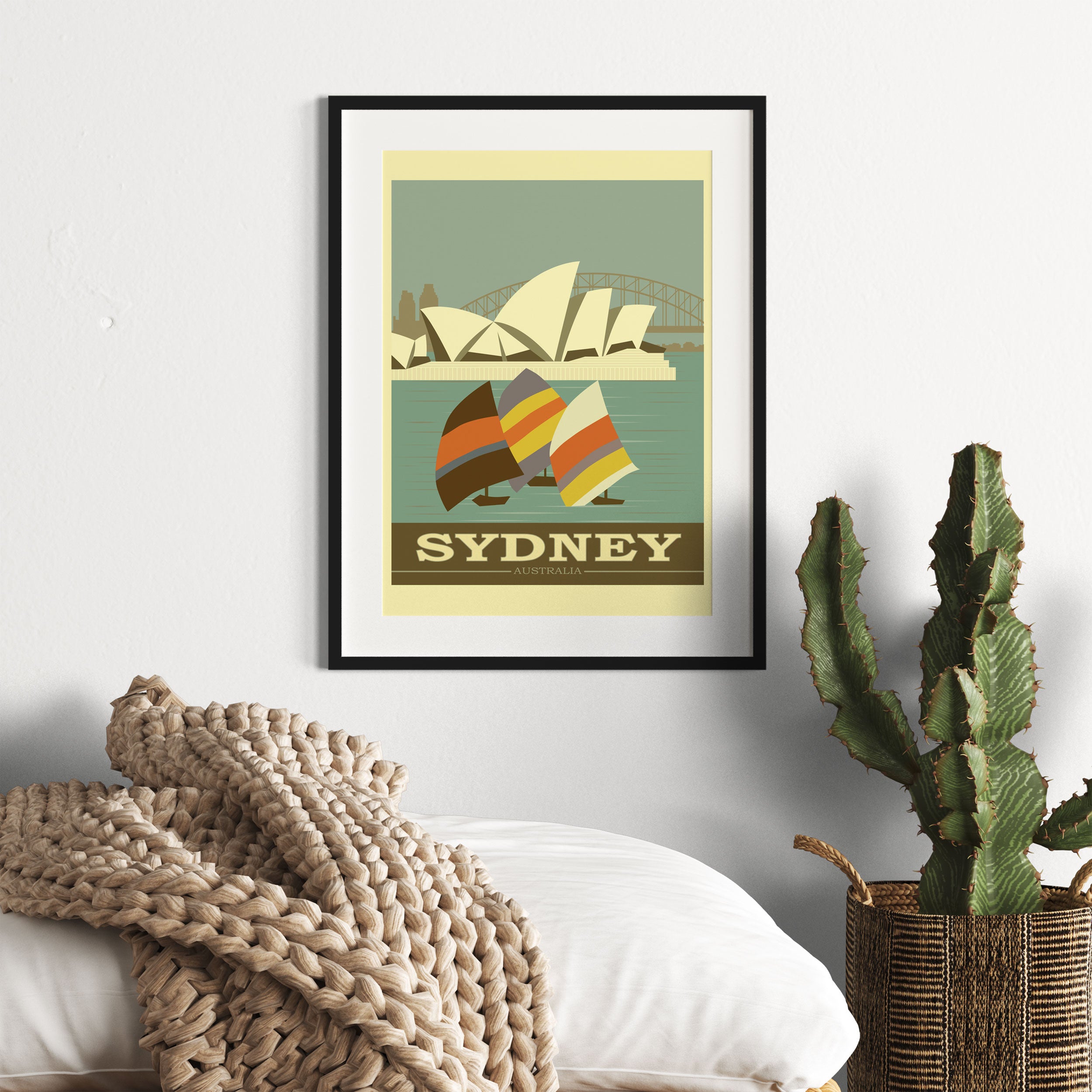 Vintage Poster  - Sydney Segeln II, Gerahmtes Bild