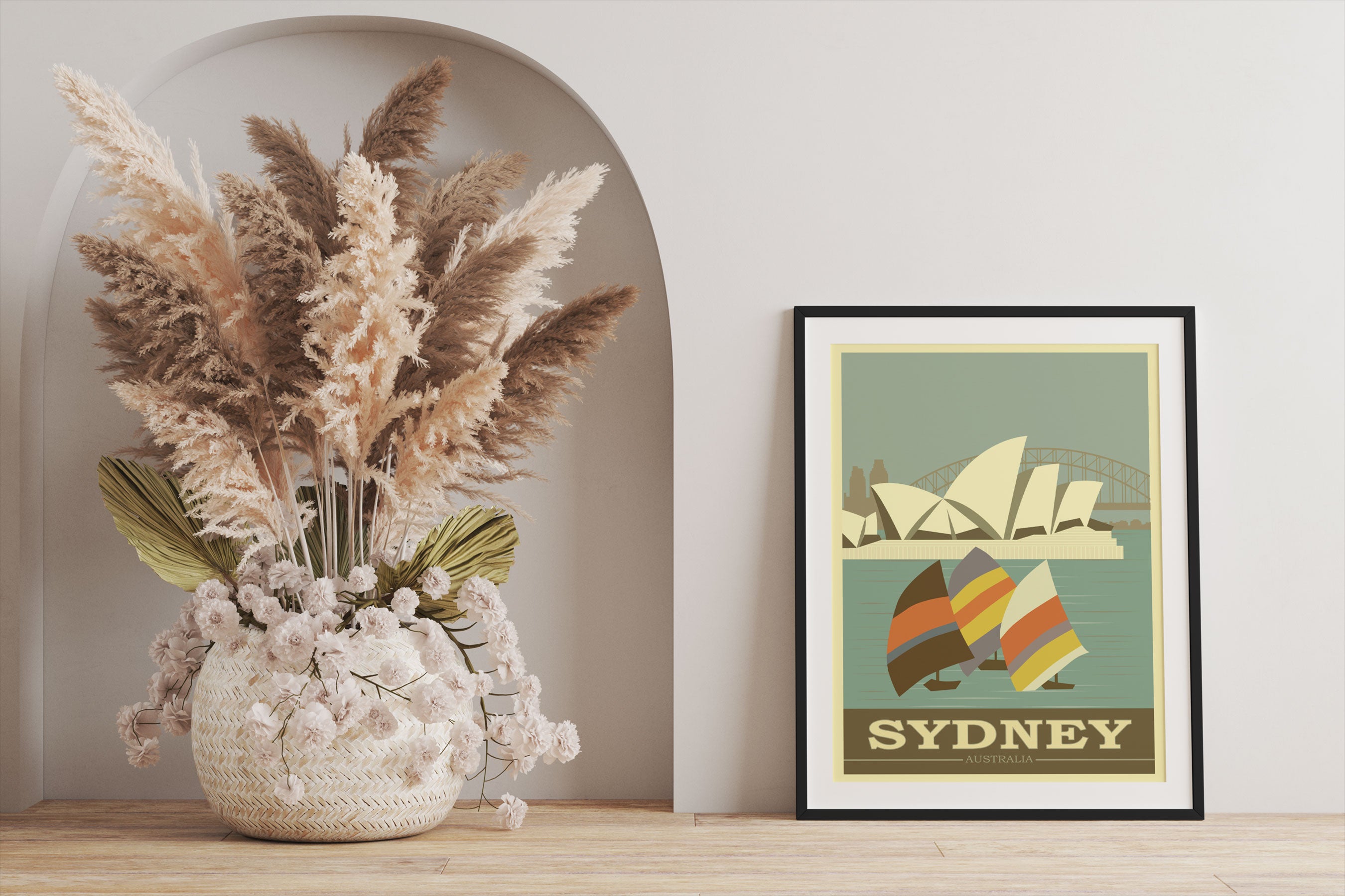 Vintage Poster  - Sydney Segeln II, Gerahmtes Bild