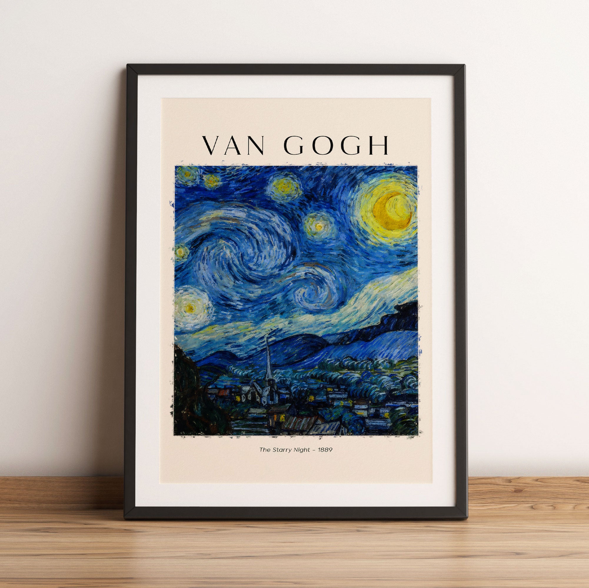 Art Portrait  - Gogh - Sternennacht, Gerahmtes Bild