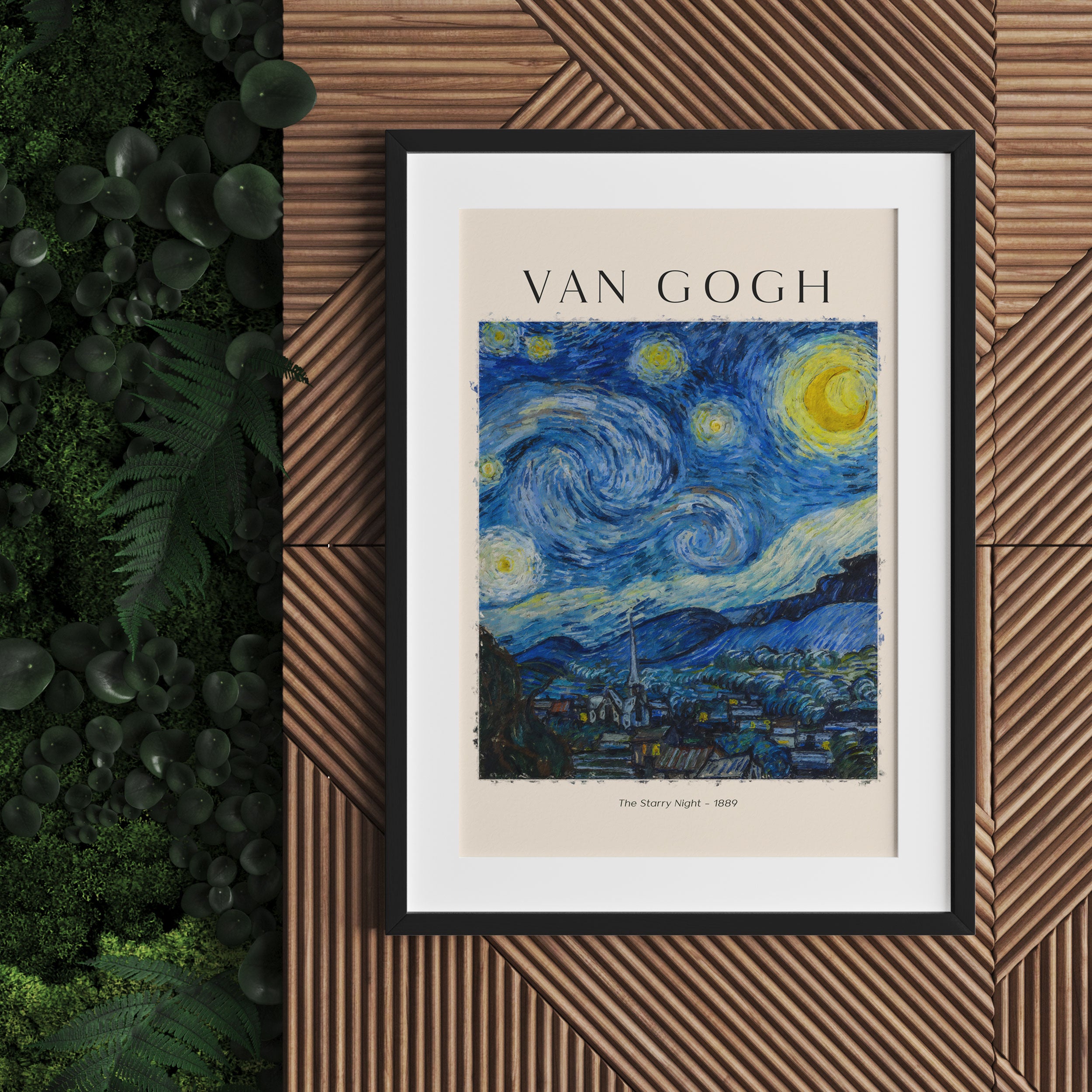 Art Portrait  - Gogh - Sternennacht, Gerahmtes Bild