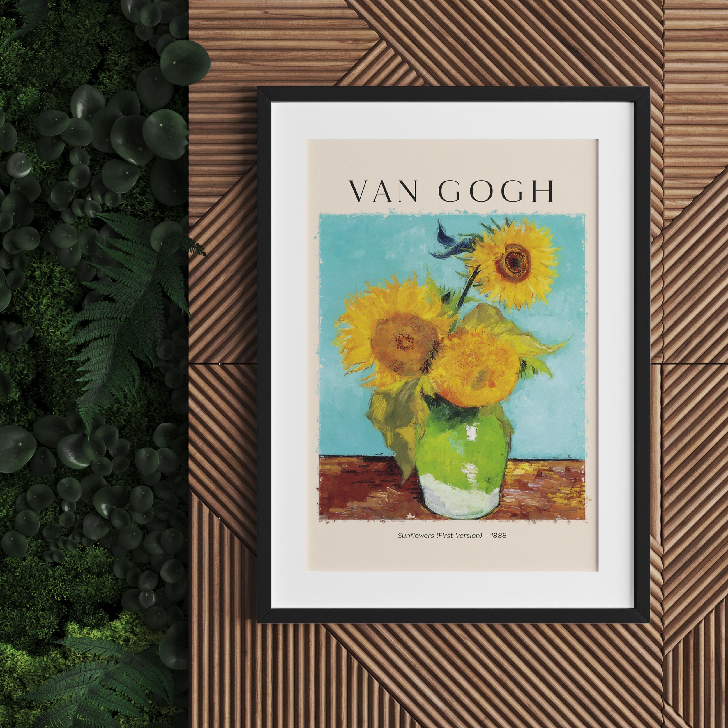 Art Portrait  - Van Gogh - Sonnenblumen, Gerahmtes Bild