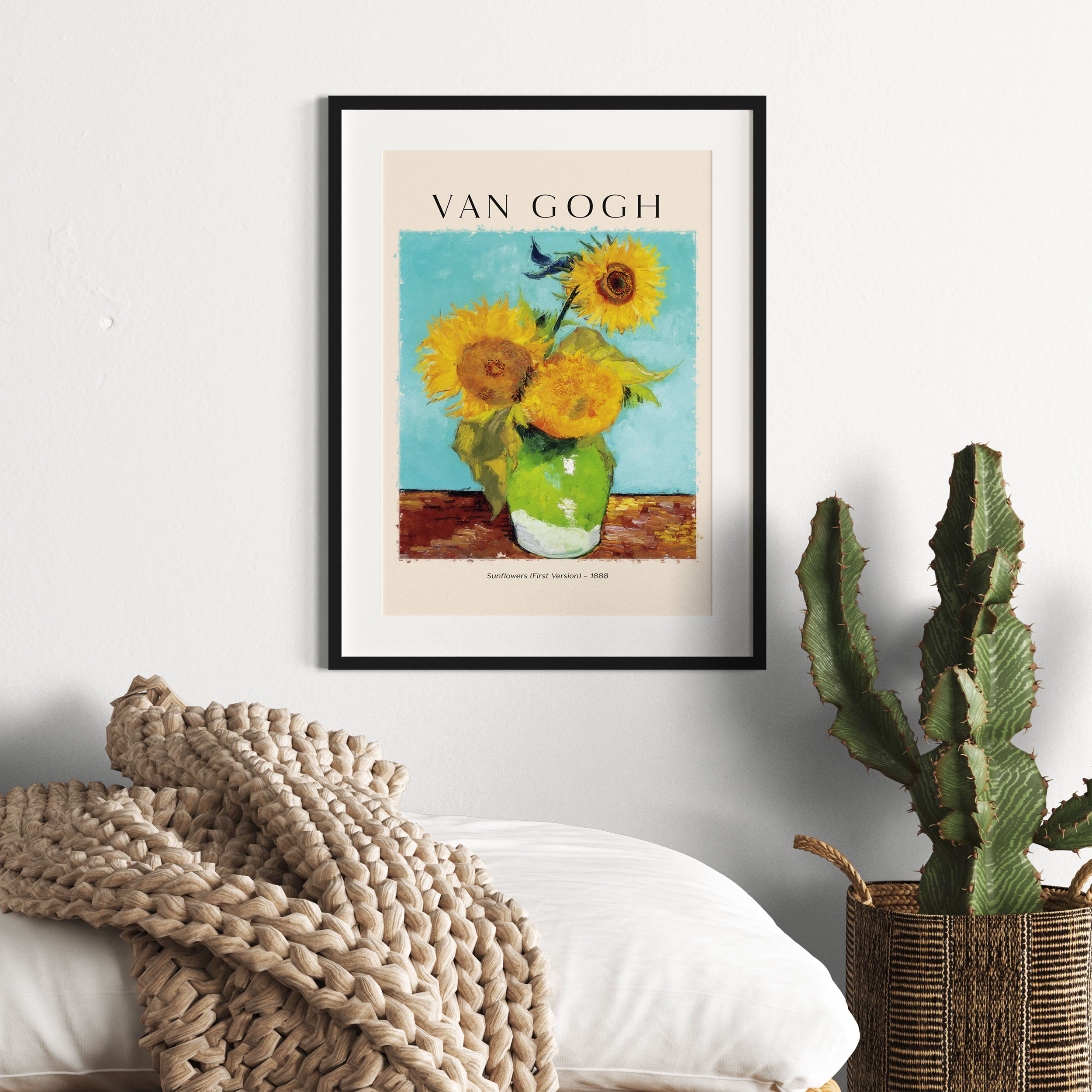 Art Portrait  - Van Gogh - Sonnenblumen, Gerahmtes Bild