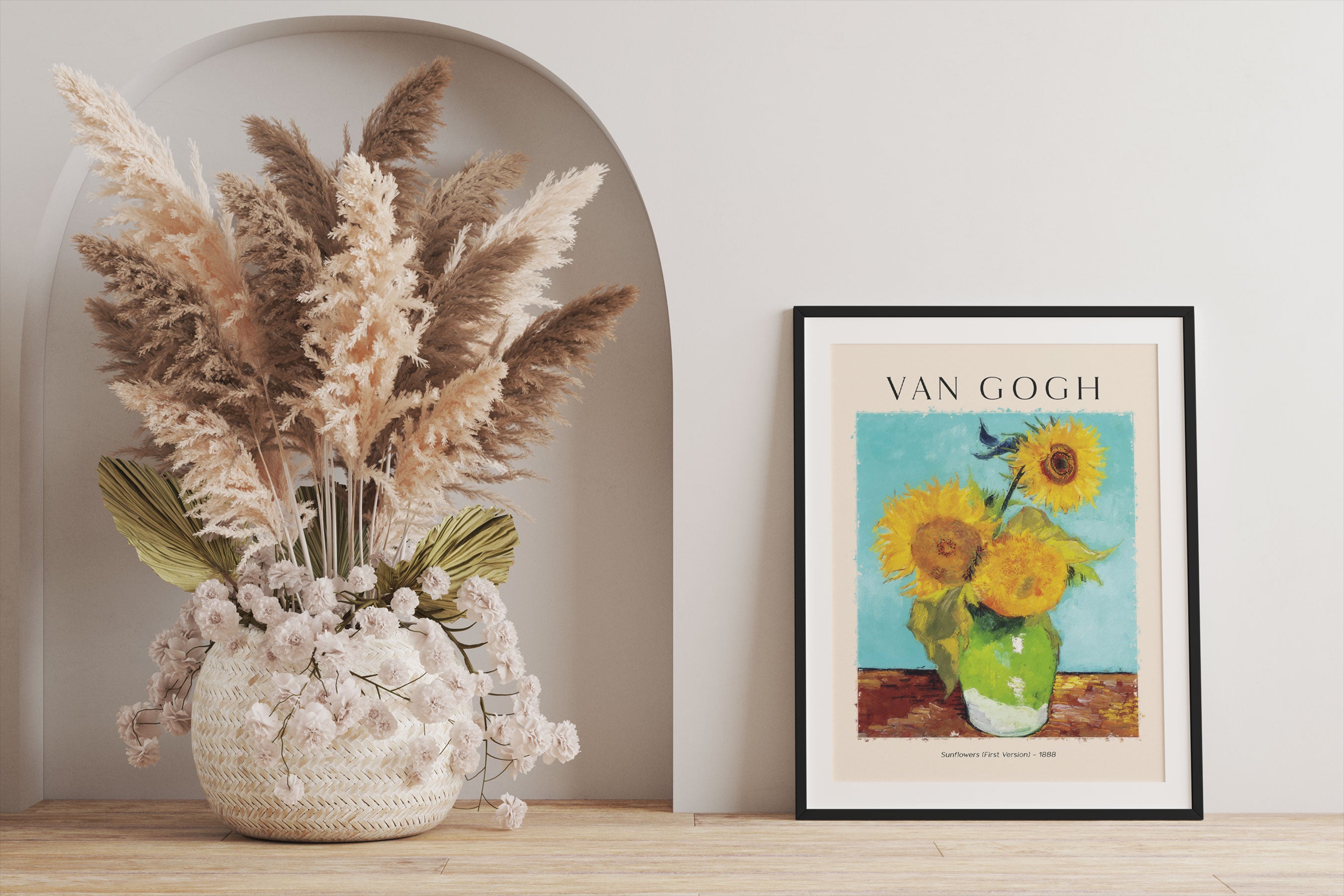 Art Portrait  - Van Gogh - Sonnenblumen, Gerahmtes Bild