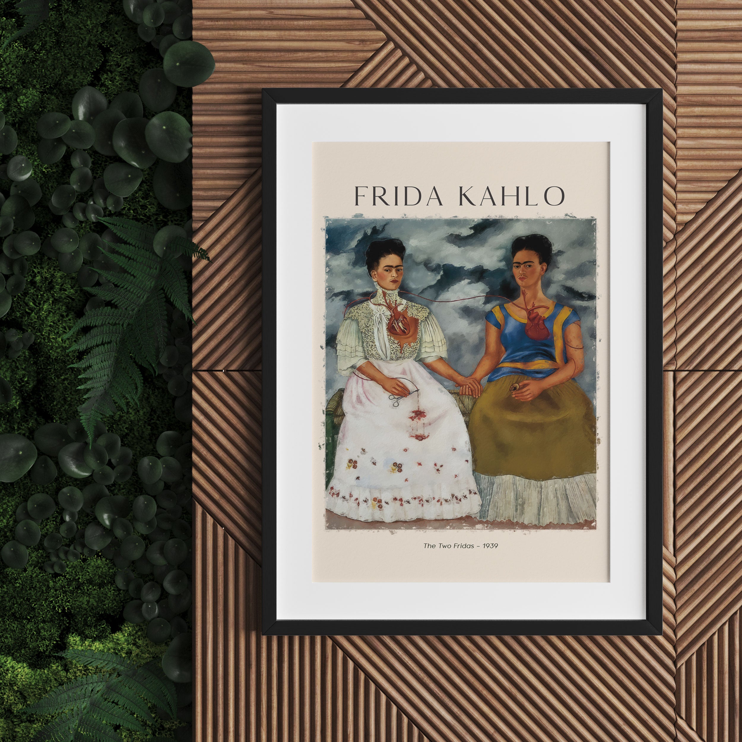 Art Portrait  - Frida Kahlo - Die zwei Fridas, Gerahmtes Bild