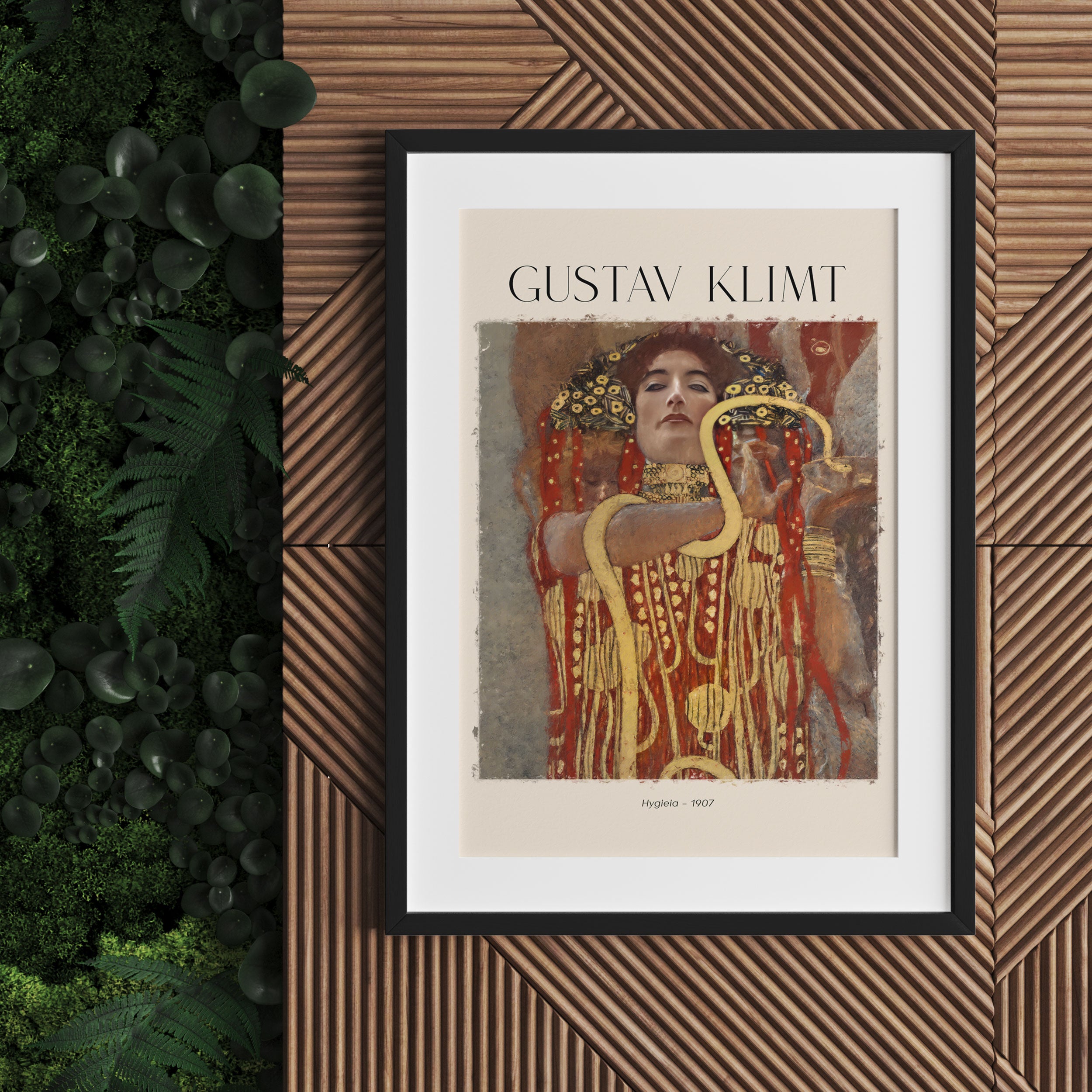 Art Portrait  - Gustav Klimt - Hygieia, Gerahmtes Bild