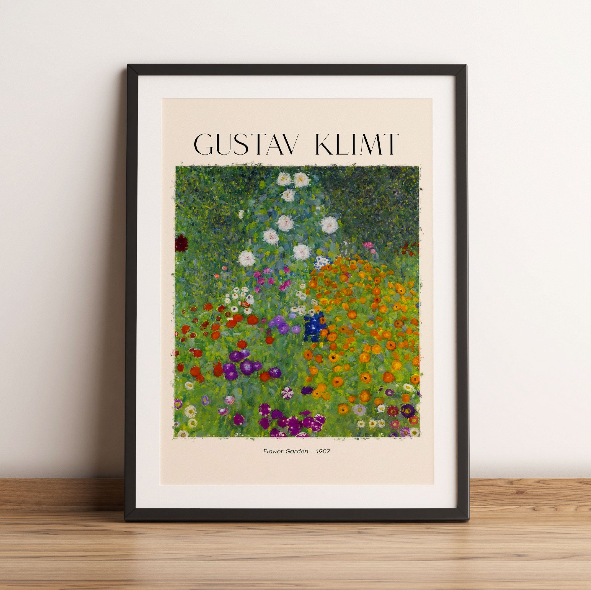 Art Portrait  - Gustav Klimt - Blumengarten, Gerahmtes Bild