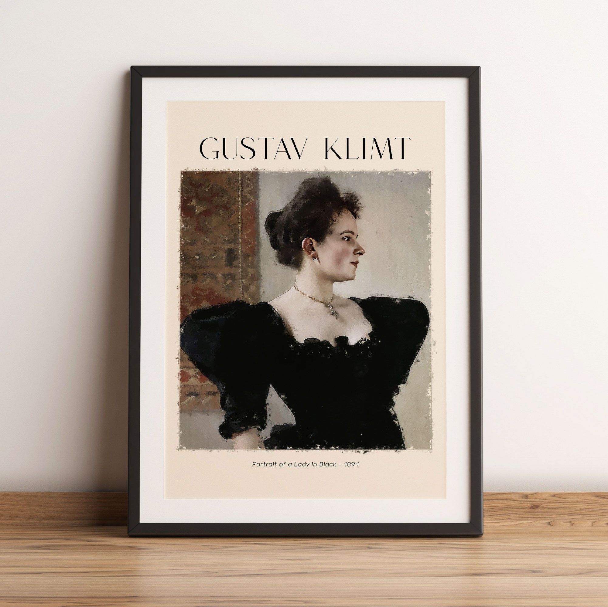 Art Portrait  - Gustav Klimt - Porträt einer Dame, Gerahmtes Bild