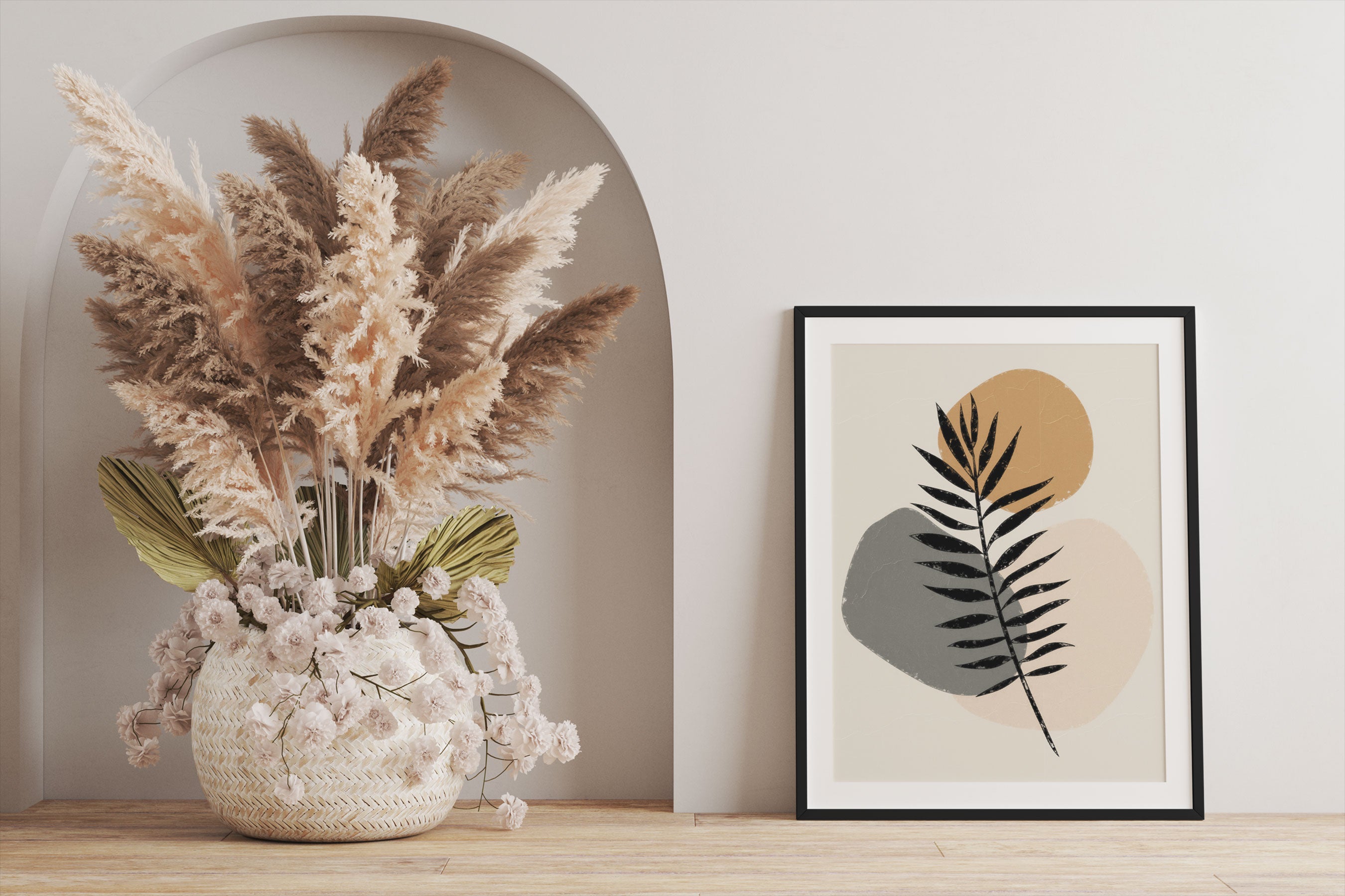 Modern Art Botanical  - Farn I, Gerahmtes Bild