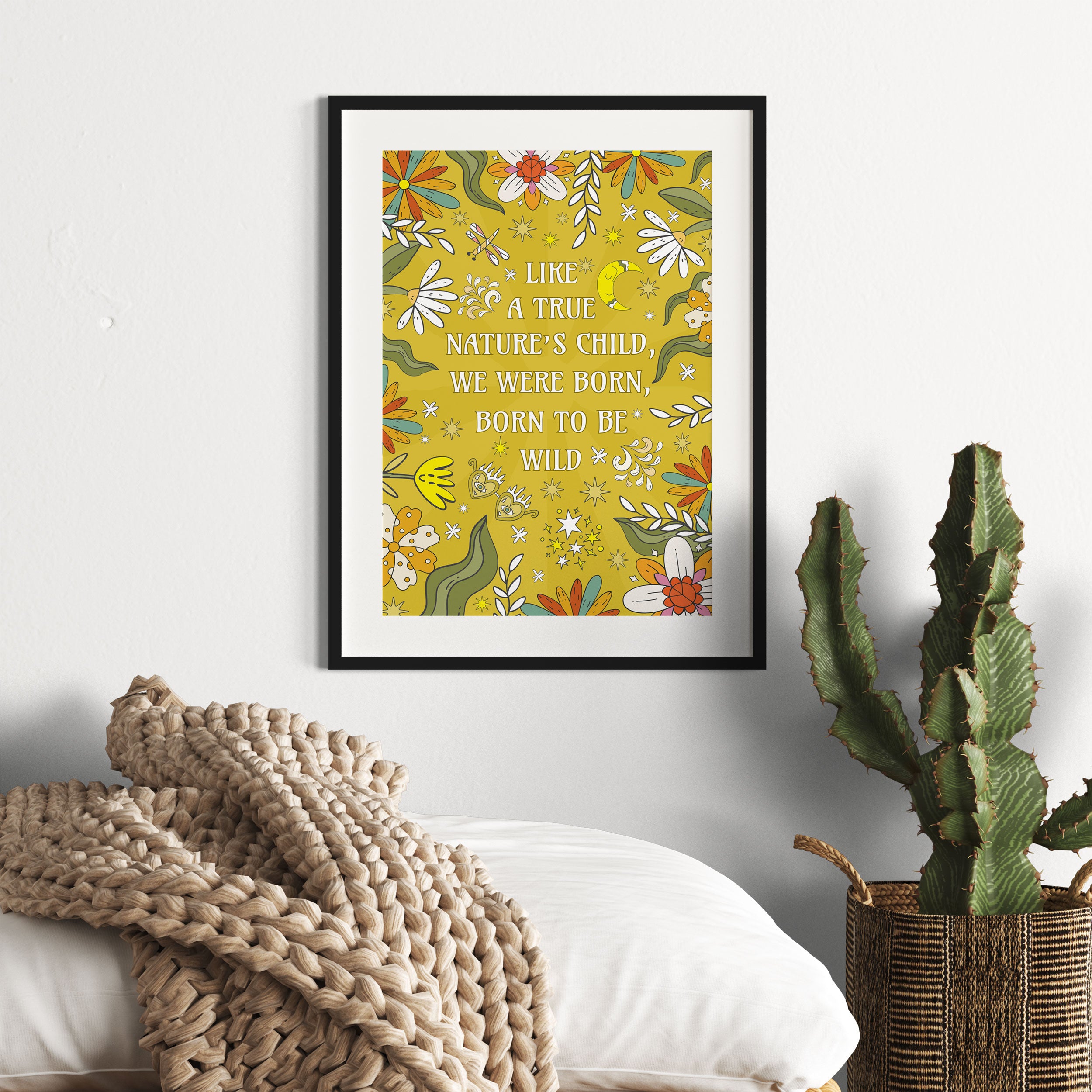 Hippie Art  - Nature's child, Gerahmtes Bild