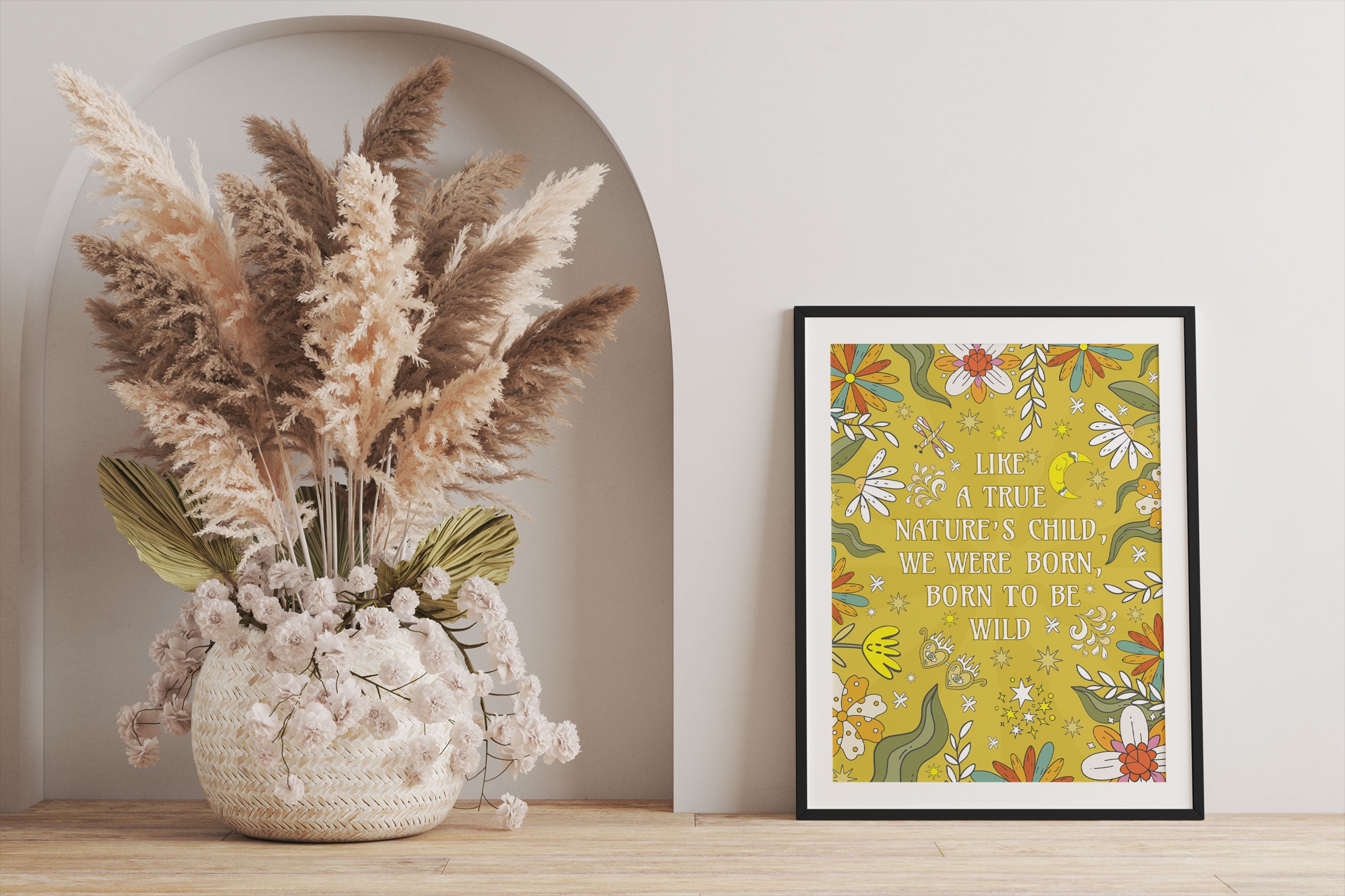 Hippie Art  - Nature's child, Gerahmtes Bild