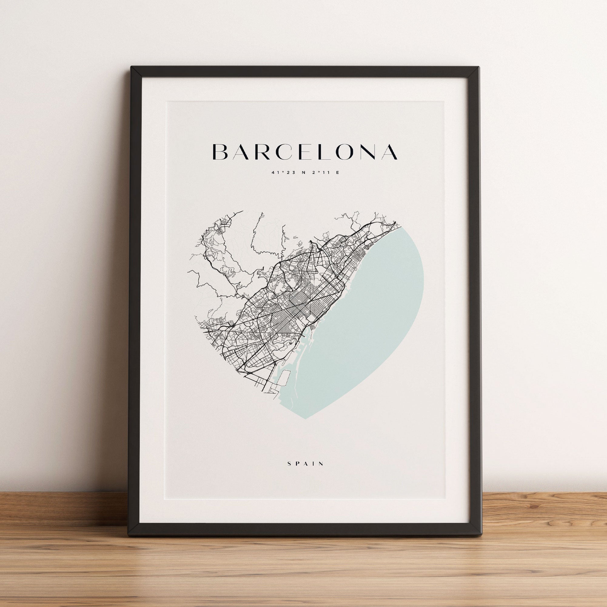 Lieblings Stadt  - Barcelona, Gerahmtes Bild